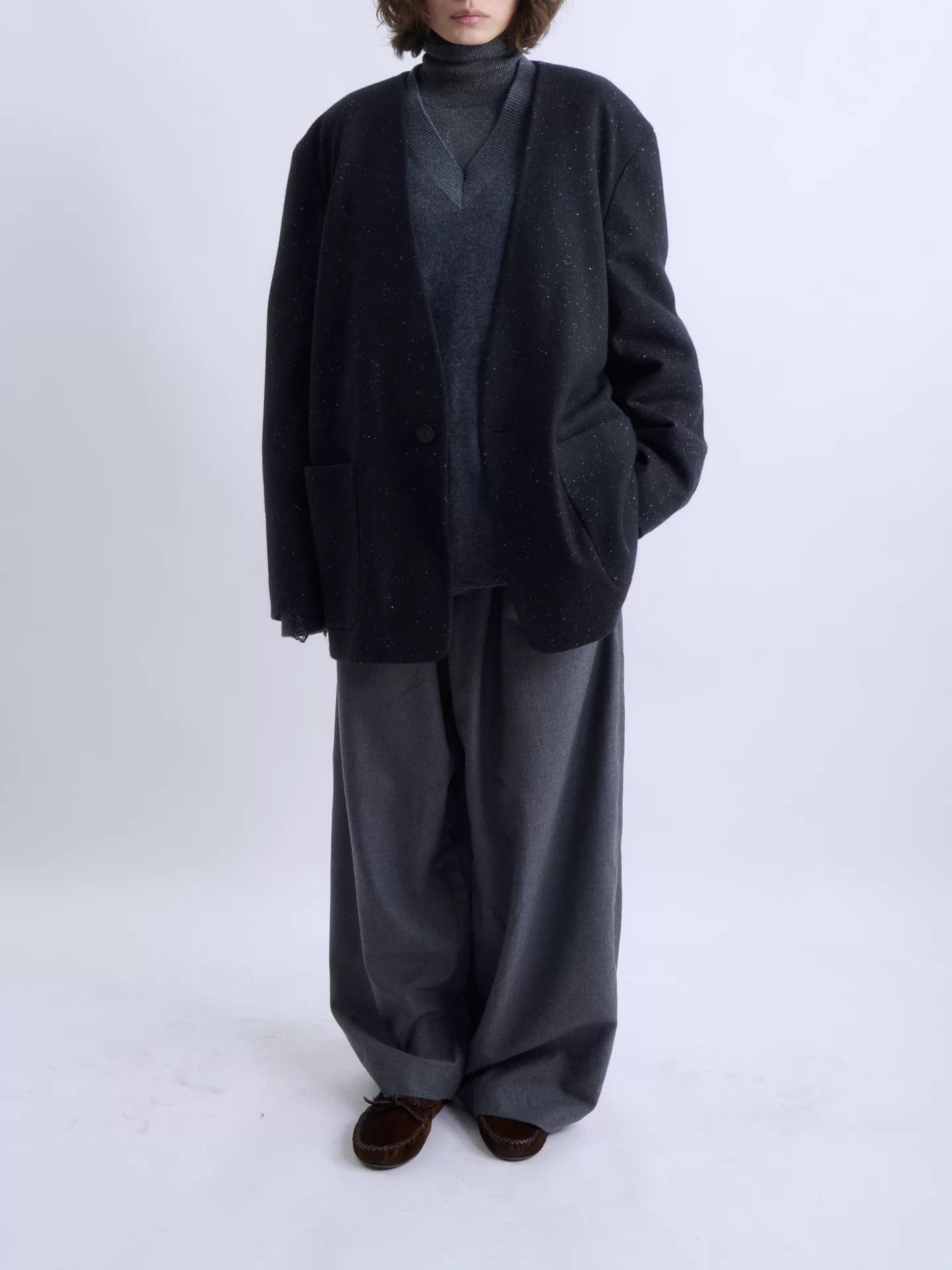 Fear of God Fear of God x Zegna Collarless Wool Star Point Blazer Size US M / EU 48-50 / 2 - 4 Thumbnail