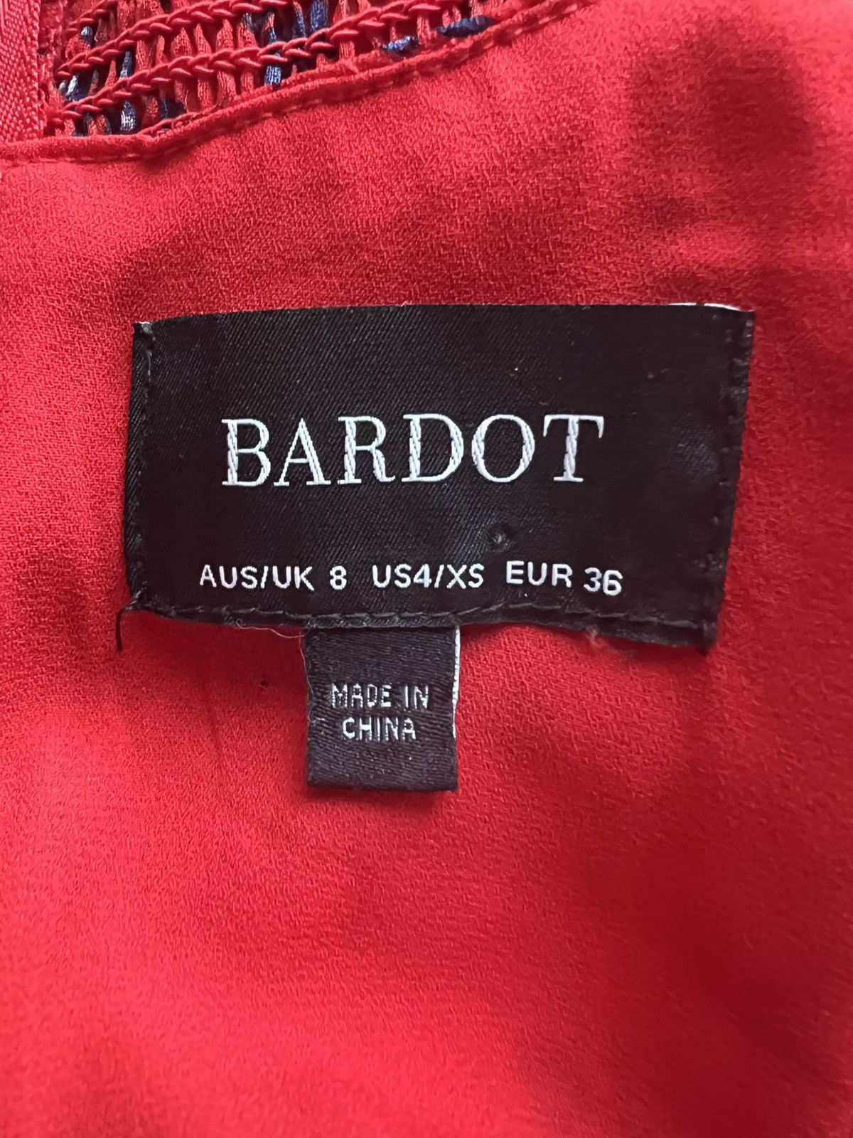Other Bardot Red Floral Ruffle Mini Dress US 4 XS Size S / US 4 / IT 40 - 3 Thumbnail