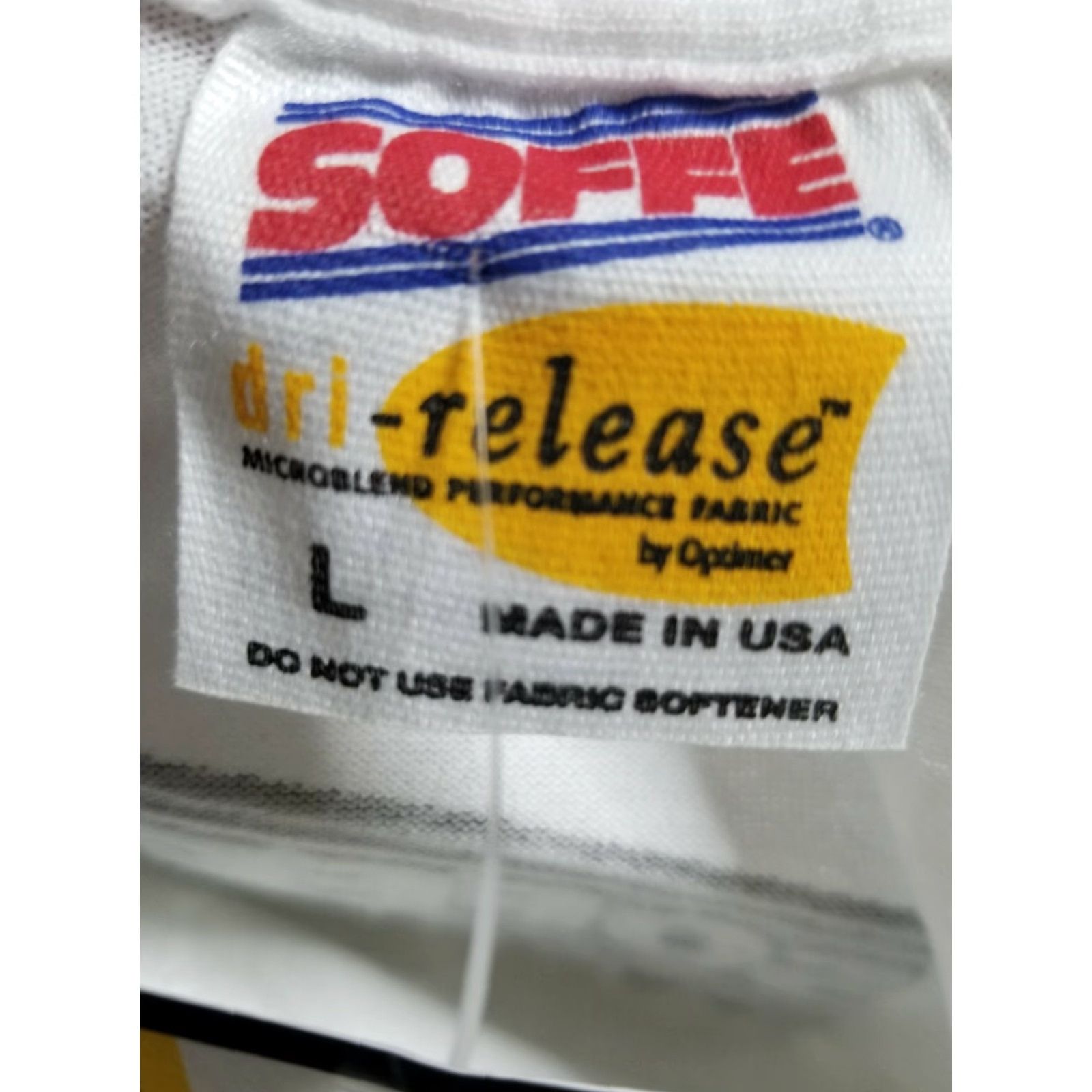 Soffe Vintage 90s Soffe T-Shirt Men’s Large White Reflective 3M Promo Cotton Unisex Size US L / EU 52-54 / 3 - 3 Thumbnail