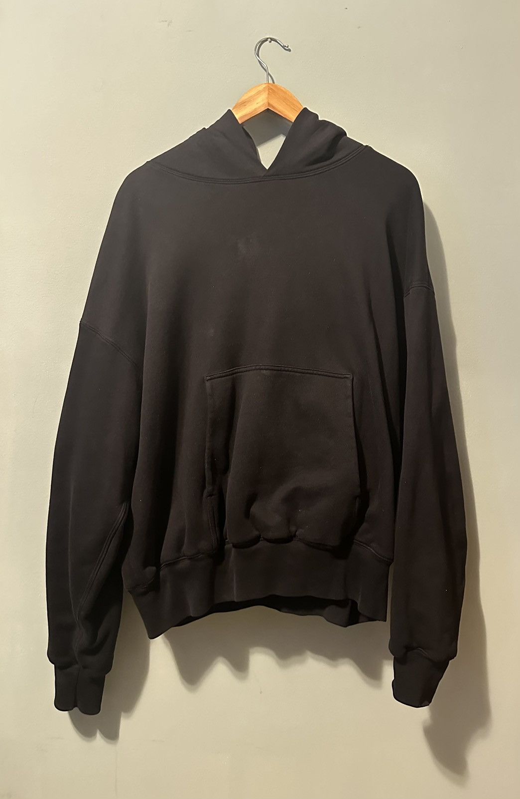 image of Yzy Gap Black Double Layered Hoodie, Men's (Size XL)