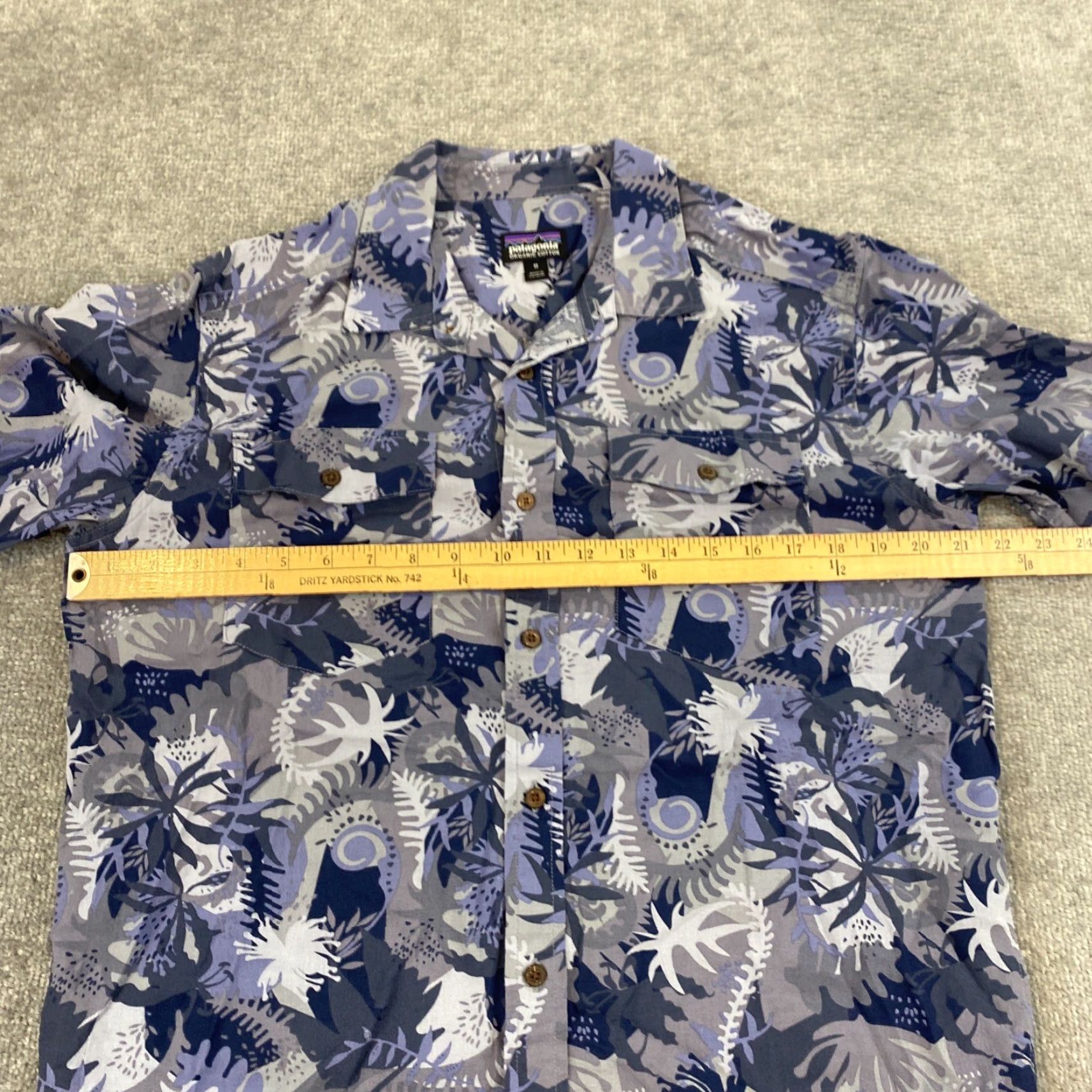 Patagonia Patagonia Shirt Mens Medium Blue Floral Button Up Outdoors S/S Organic Cotton Size US M / EU 48-50 / 2 - 5 Thumbnail