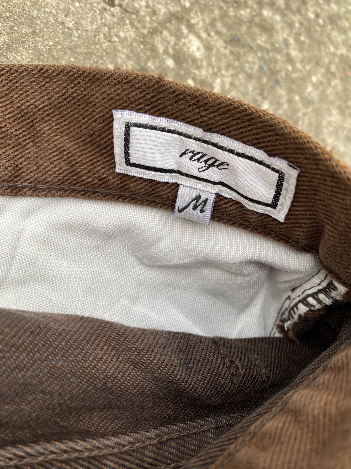 14th Addiction × KMRii RAGE Brown Thick Cotton Flare Denim Size US 31 - 11 Thumbnail