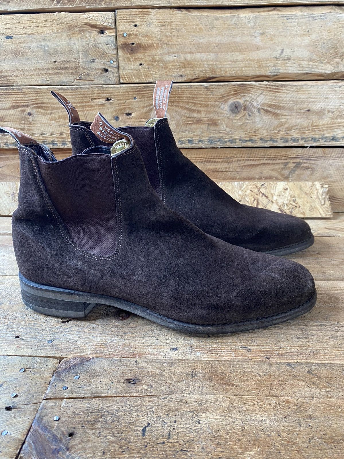R.M. Williams Rm williams brown suede chelsea boots sz uk 10H Size US 11 / EU 44 - 10 Thumbnail