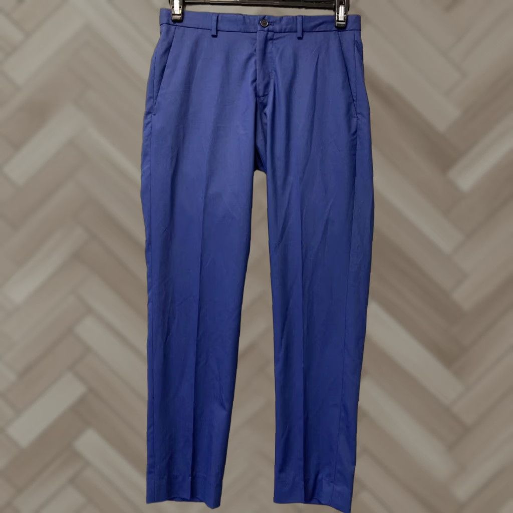 Zara VINTAGE Zara Men's Pants 29x29 Straight Fit Blue Cotton Formal Casual Dress Trousers Size US 29 - 1 Thumbnail