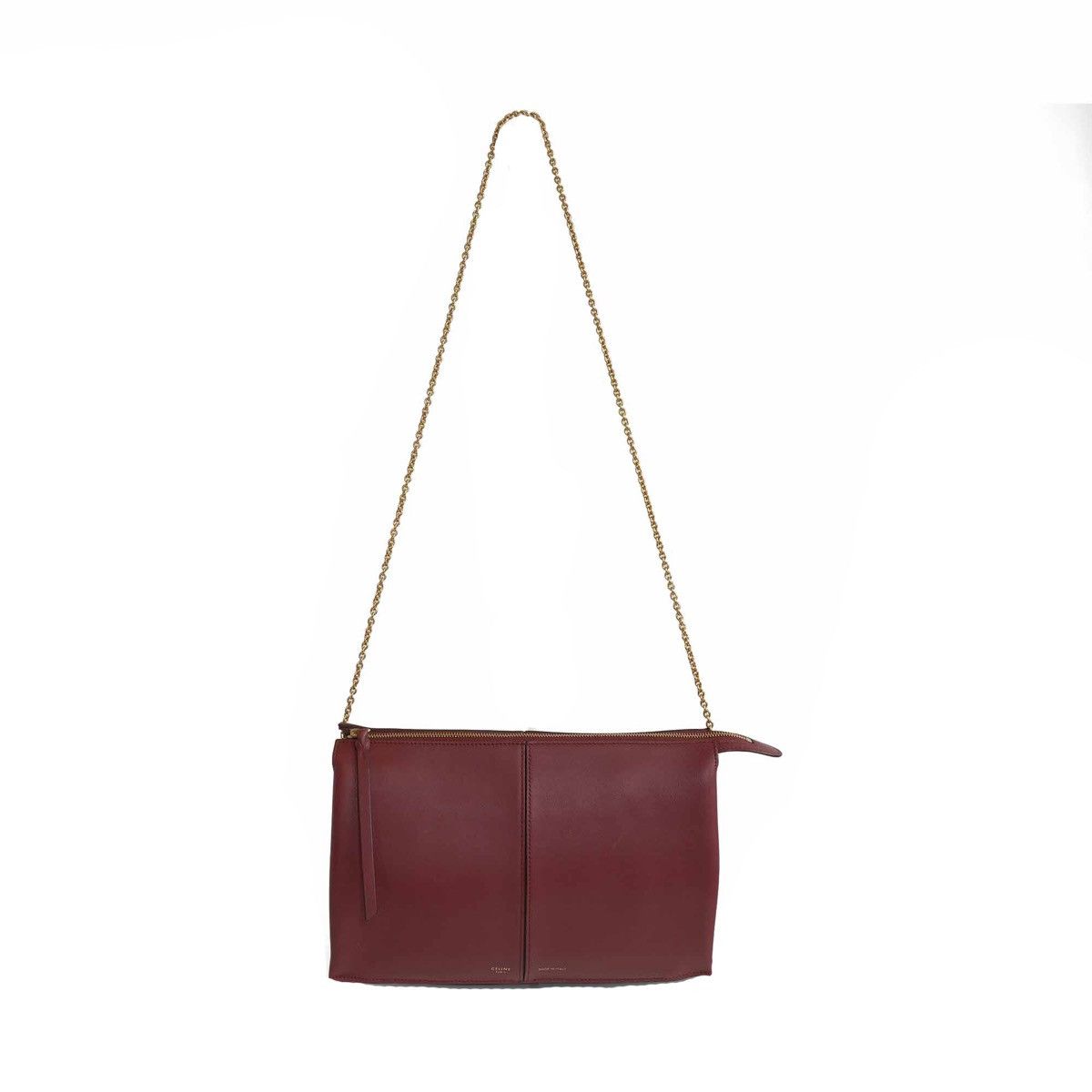 Celine Celine Burgundy Tri-Fold Clutch on Chain Size ONE SIZE - 2 Thumbnail