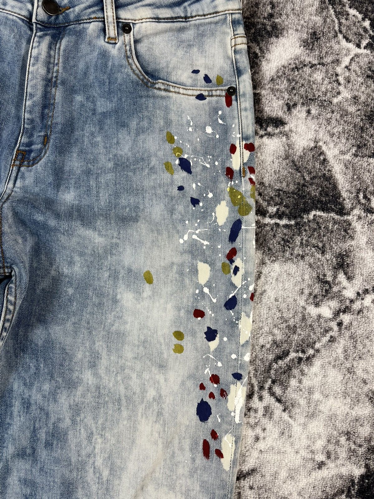Love Moschino Love Moschino Paint Splatter Denim Jeans Women 29 Italy Size 29" - 4 Thumbnail