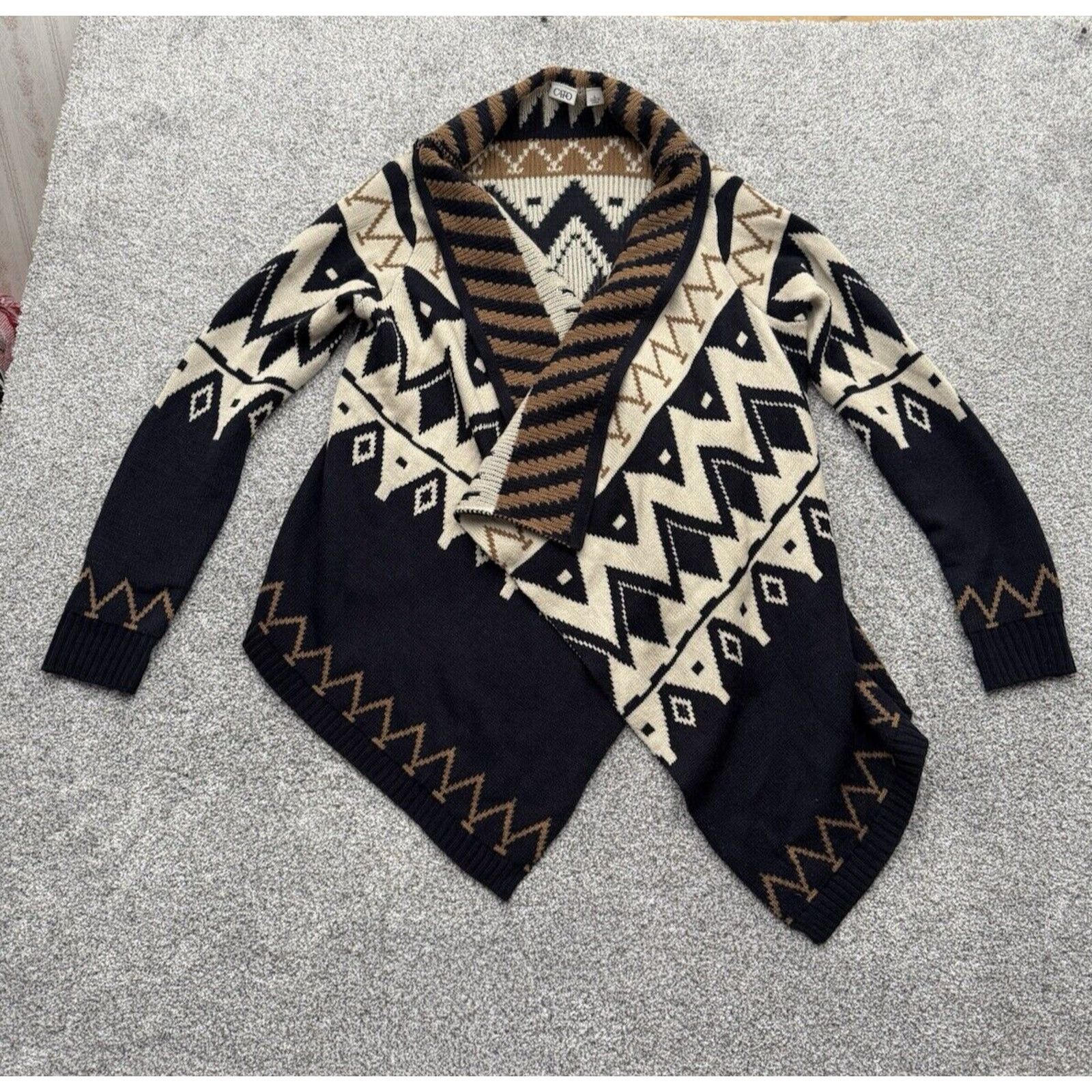 Other Aztec Waterfall Drape Cardigan Sweater M Tribal Southwestern Size M / US 6-8 / IT 42-44 - 1 Thumbnail