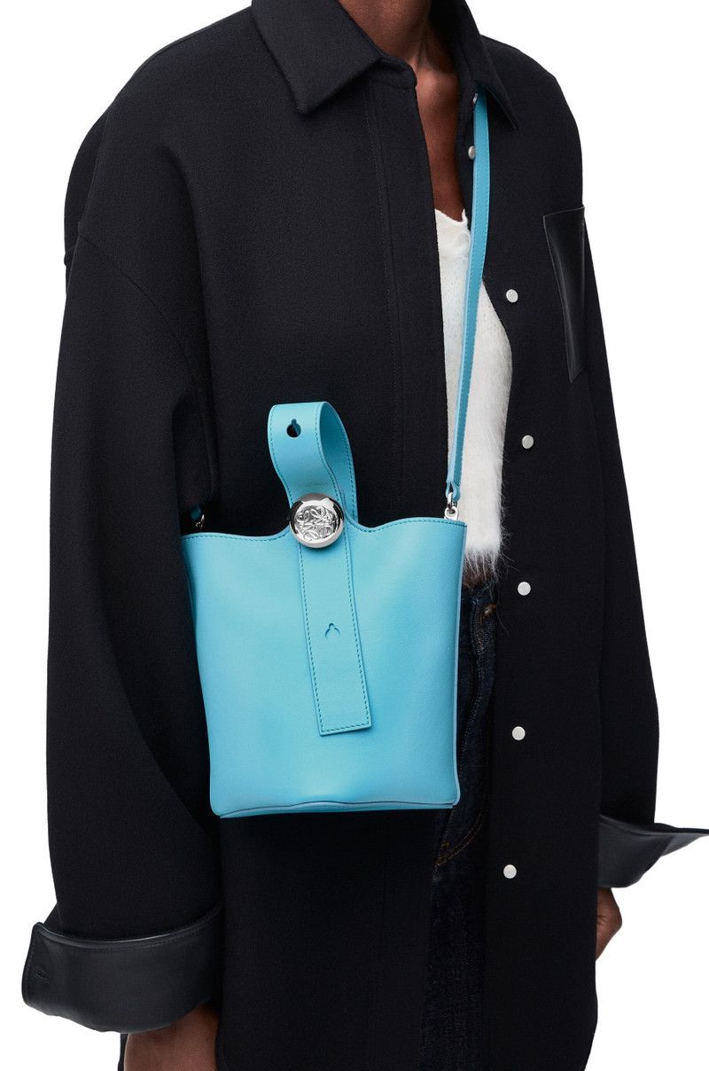 Loewe o1in1g0526 Size:OS / Mini Pebble Bucket Smooth Calfskin Blue Size ONE SIZE - 2 Thumbnail