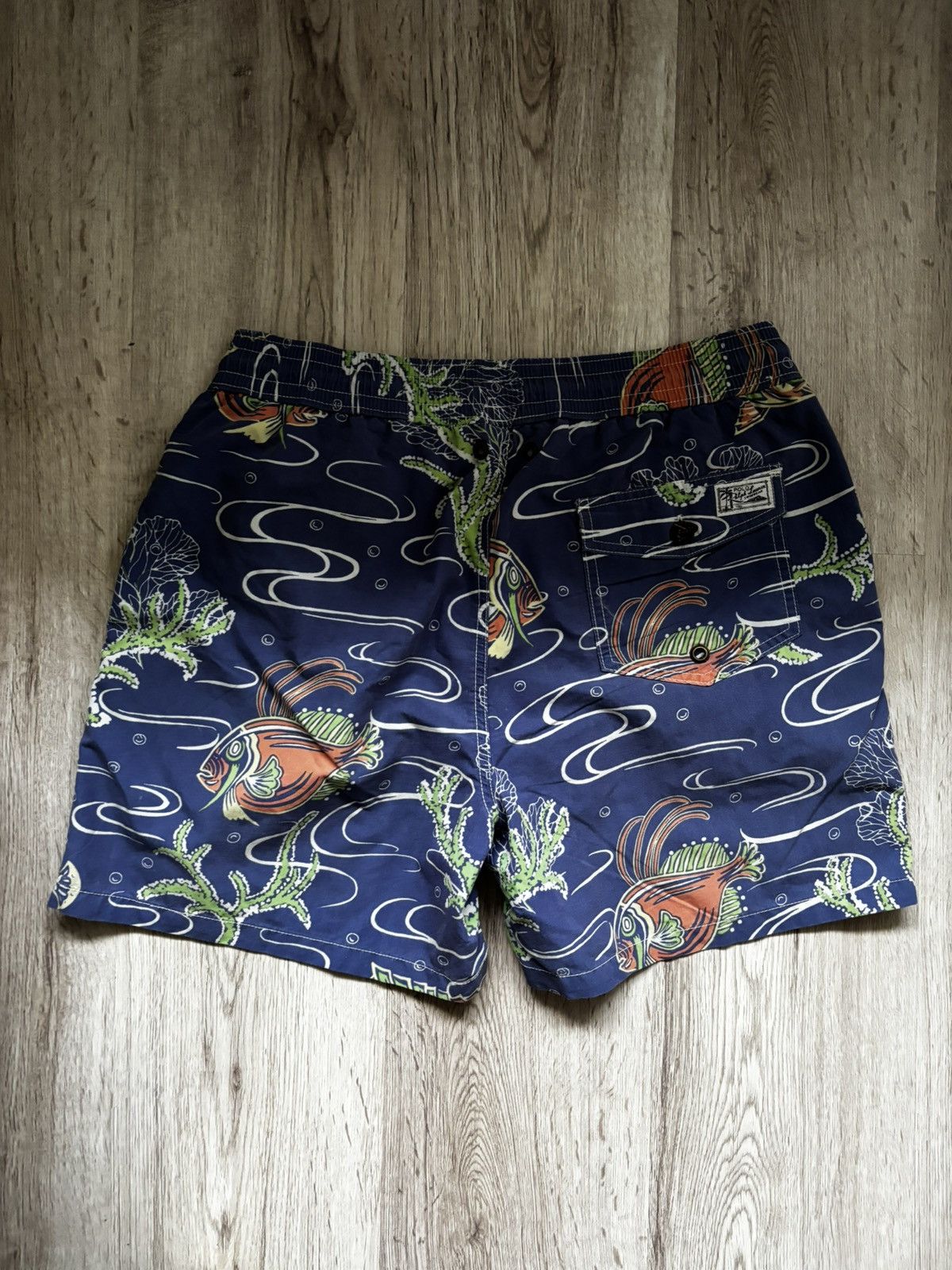 Polo Ralph Lauren Polo Ralph Lauren Blue Fish Print Cargo Swimming Trunks Size US 34 / EU 50 - 13 Thumbnail