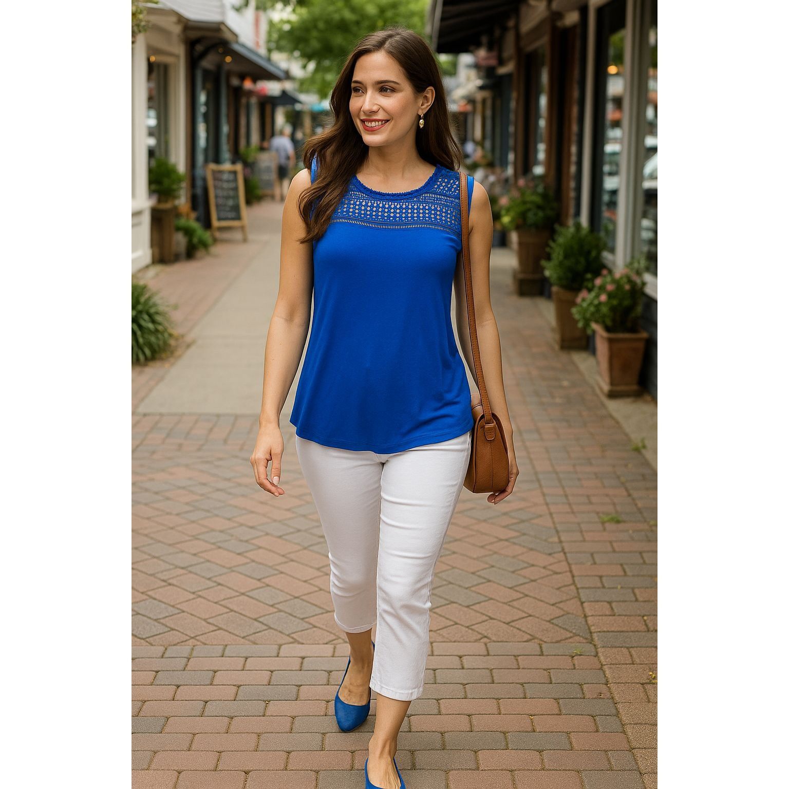 Other 89th and Madison Small Blue Knit Chiffon Pullover Lightweigh Size XL / US 12-14 / IT 48-50 - 1 Thumbnail