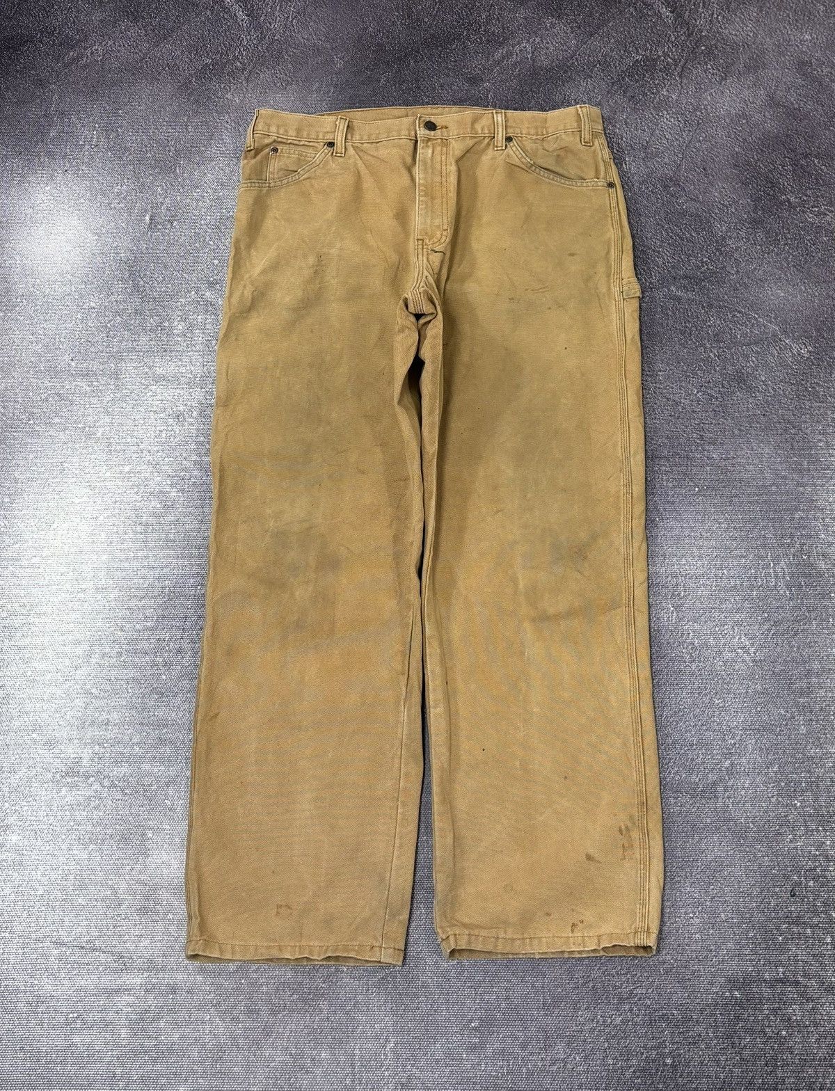 Dickies Vintage Dickies Y2K Mustard USA Work Carpenter Baggy Pants Size US 38 / EU 54 - 2 Thumbnail
