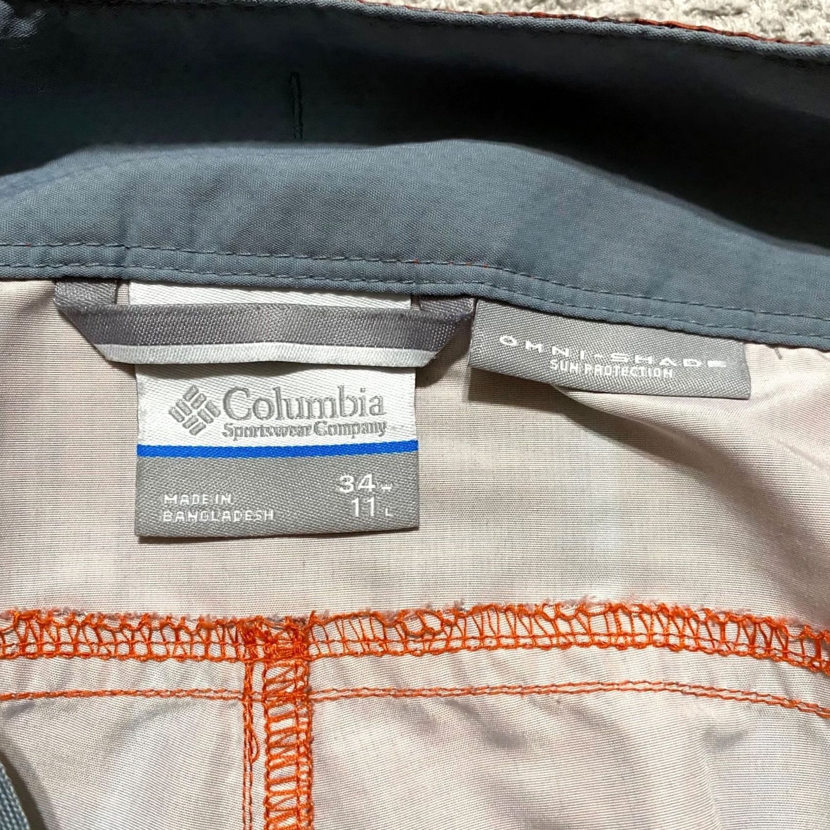 Vintage Columbia Board Shorts Mens sz 34 Orange Plaid Outdoor Beach Pockets Inseam 10" Size US 34 / EU 50 - 3 Thumbnail