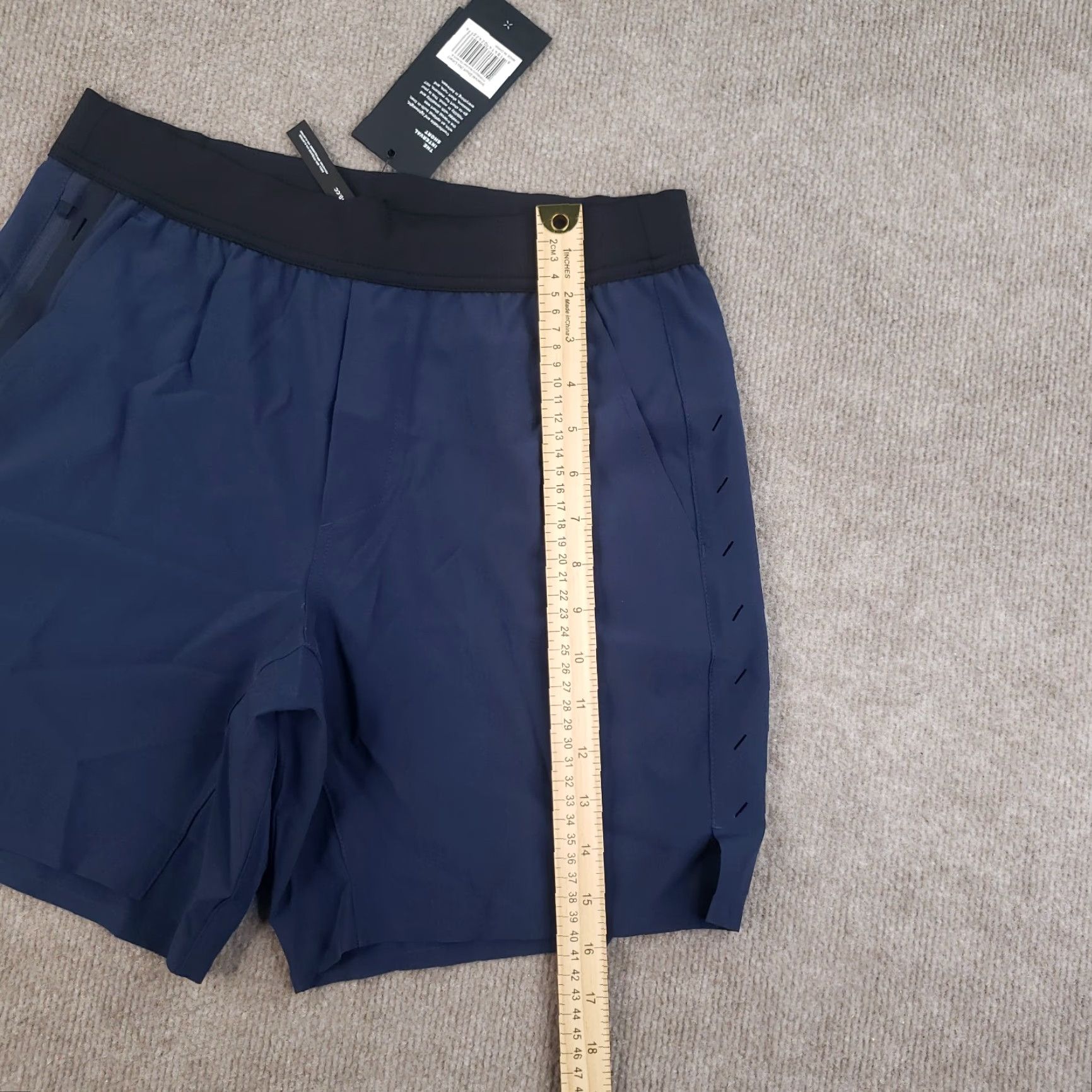 Ten Thousand Ten Thousand Interval Shorts Mens Small Navy 7 inch Inseam Stretch Gym Shirt? Size US 29 - 4 Thumbnail