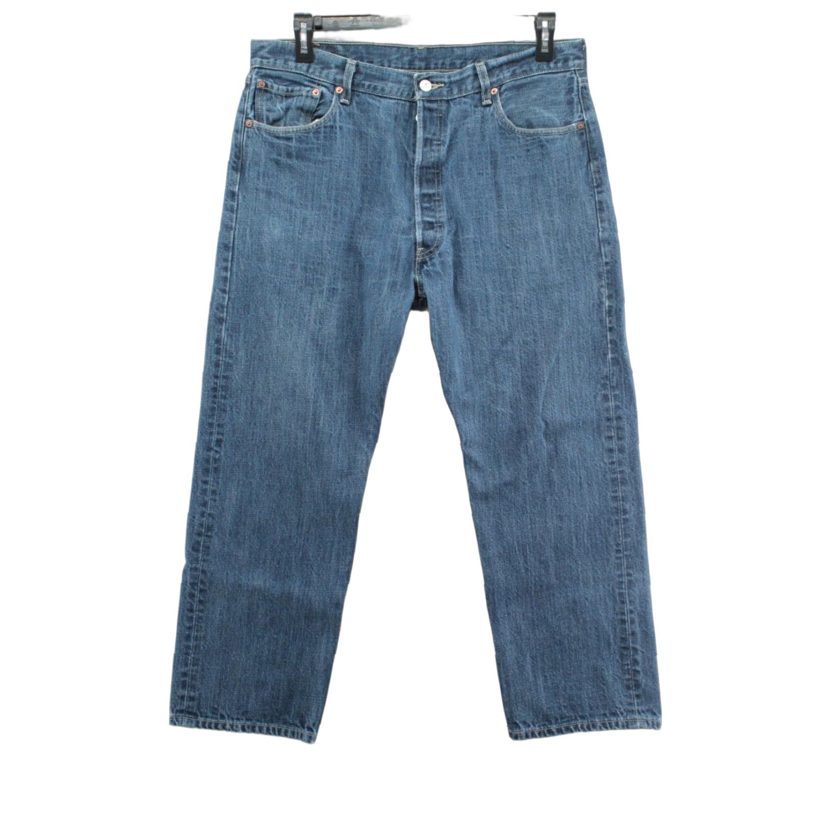Levi's VINTAGE Levi's 501 Jeans Men 36x28 Blue Denim Straight Button Fly Cowboy 2011 Size US 36 / EU 52 - 1 Thumbnail