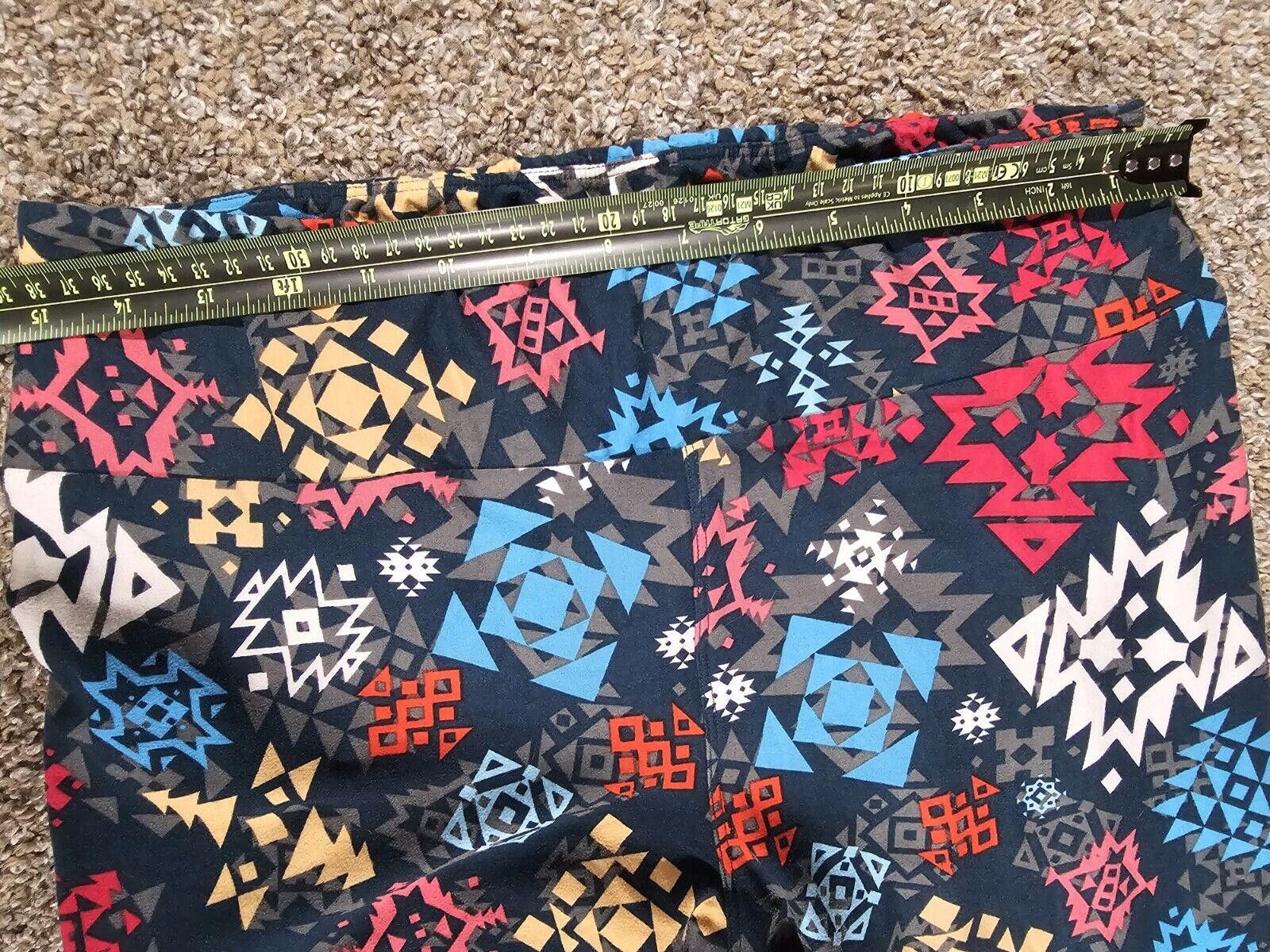 Designer lularoe abstract TC TALL & CURVY legging Size 30" / US 8 / IT 44 - 2 Thumbnail