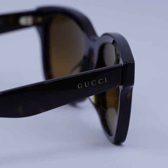 Gucci Gucci GG1639SA 002 Sunglasses Havana Square Frame Size ONE SIZE - 9 Thumbnail