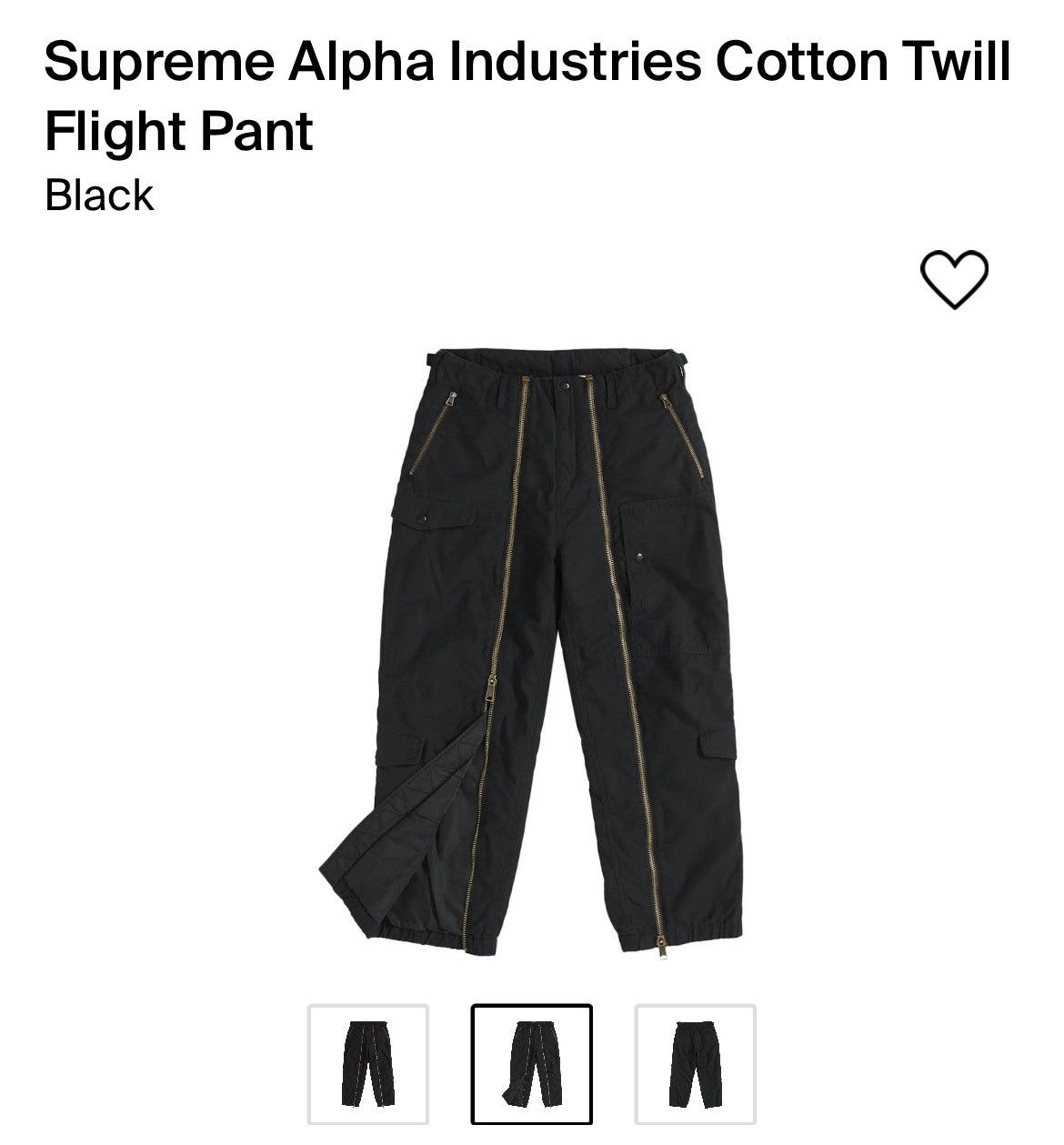 Supreme Suprmee alpha industries cotton twill flight pant | Grailed