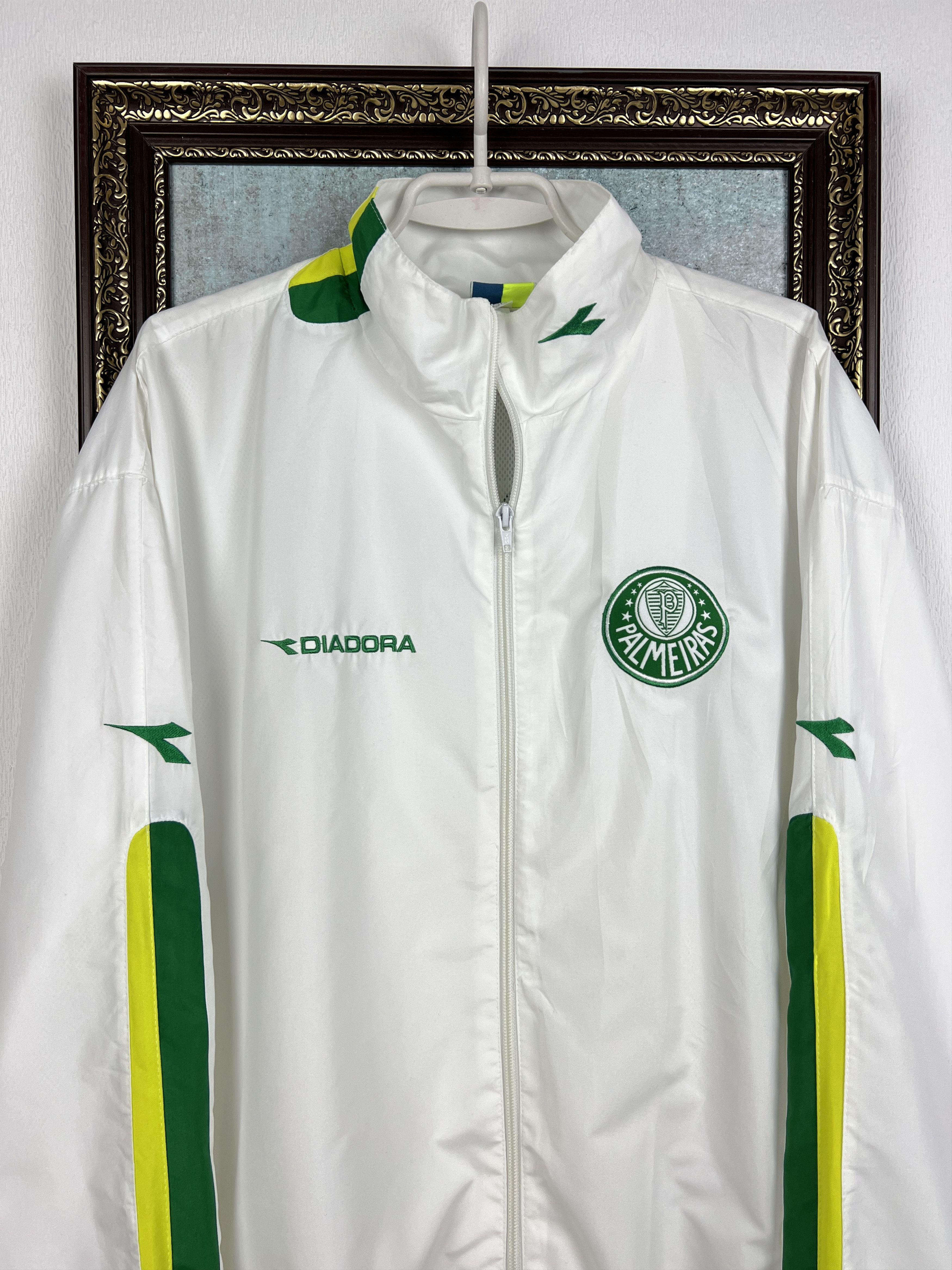 Diadora Vintage Diadora Palmeiras Football Jacket Soccer Track Top Size US XXL / EU 58 / 5 - 2 Thumbnail