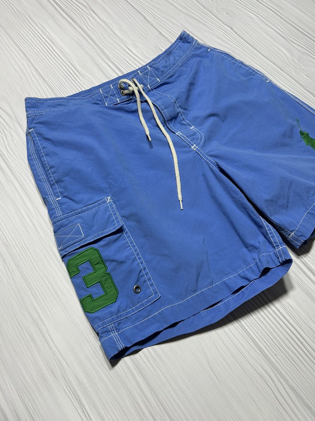 Polo Ralph Lauren Vintage Polo Ralph Lauren Big Pony 3 Team Shorts Size S Size US 30 / EU 46 - 3 Thumbnail