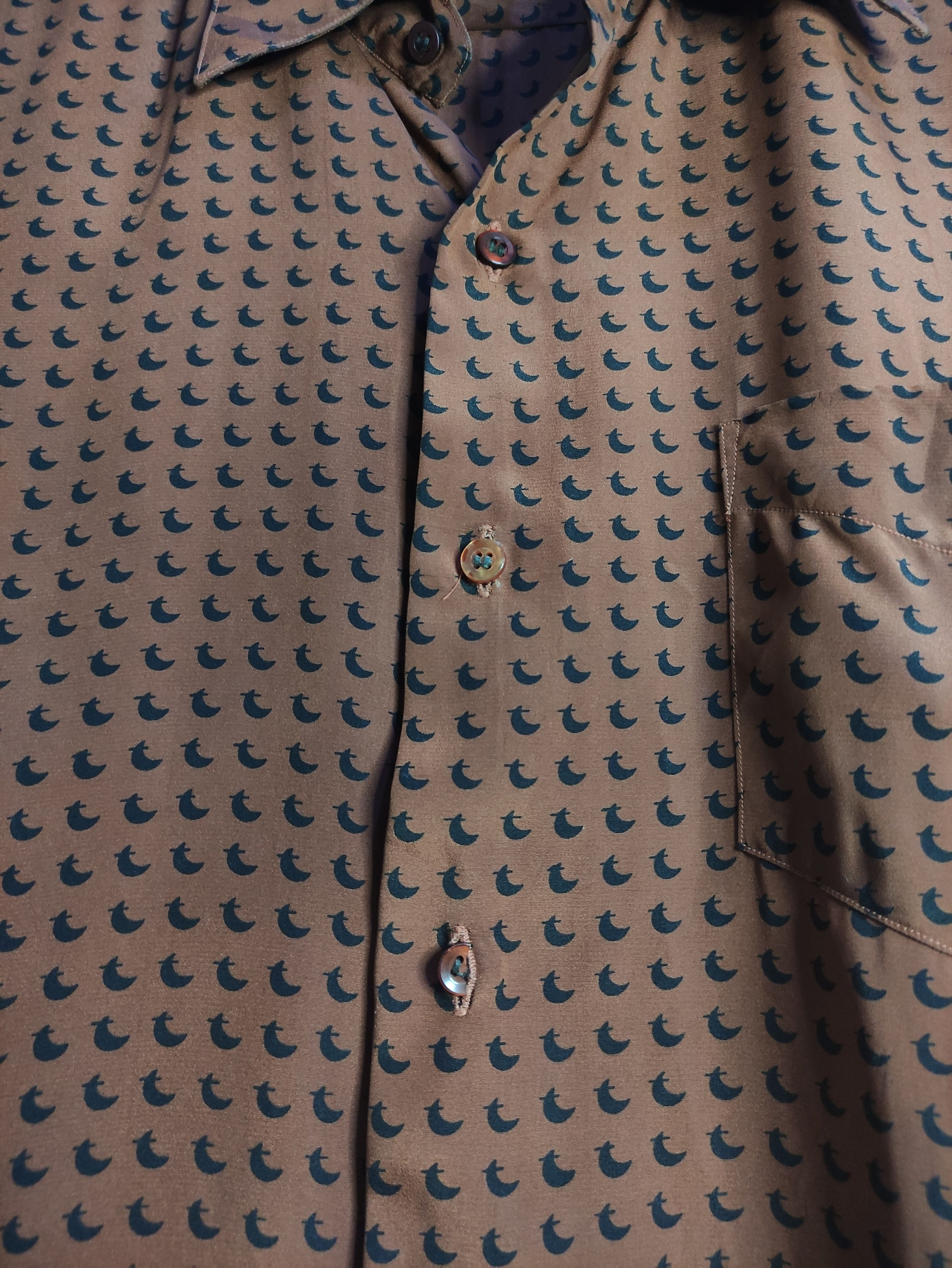 Hermes × Vintage Vintage Luxury - Hermes 'Moon' Silk Shirt Size US M / EU 48-50 / 2 - 4 Thumbnail