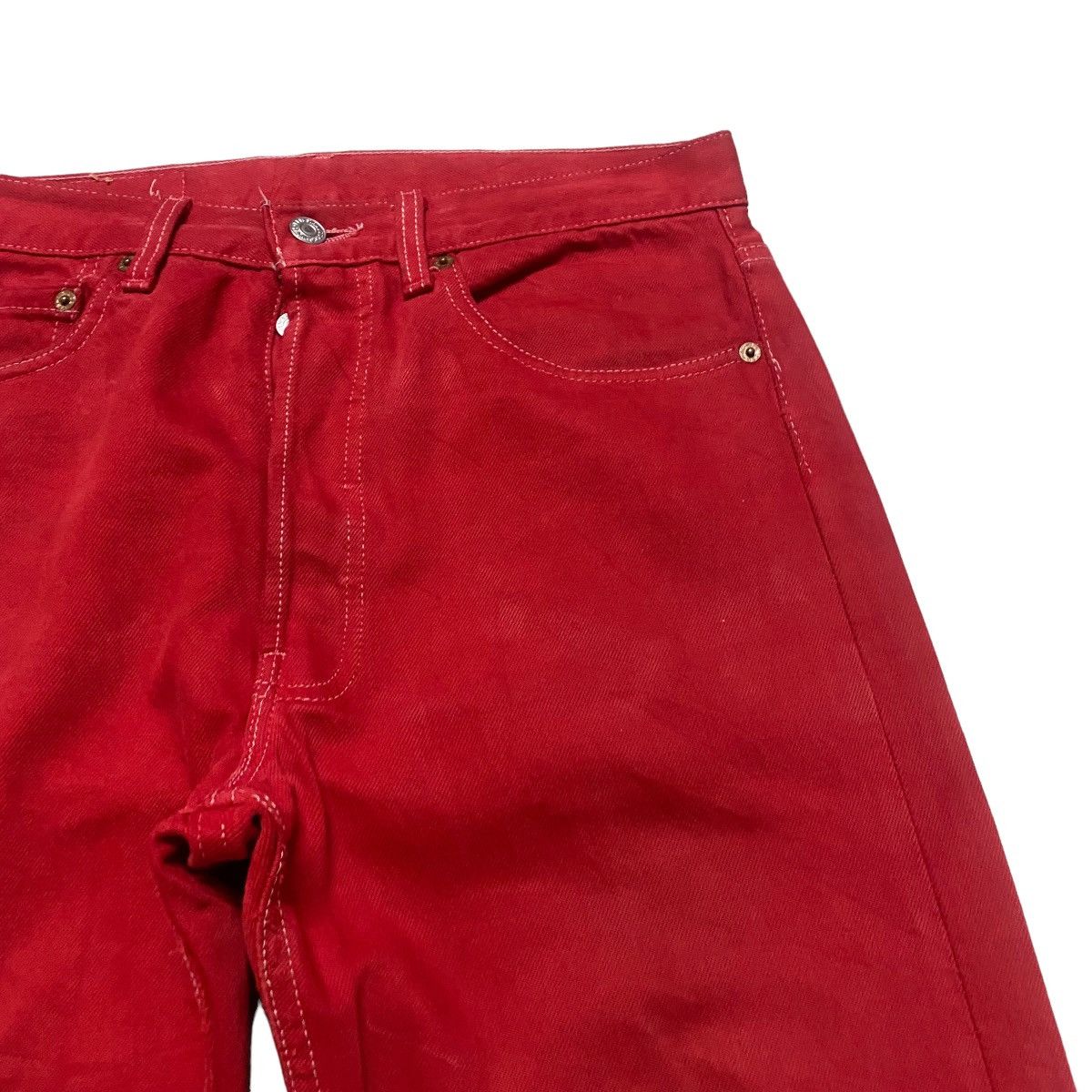 Levi's Vintage 80s Levis 501 Red Jeans Size US 31 - 4 Thumbnail