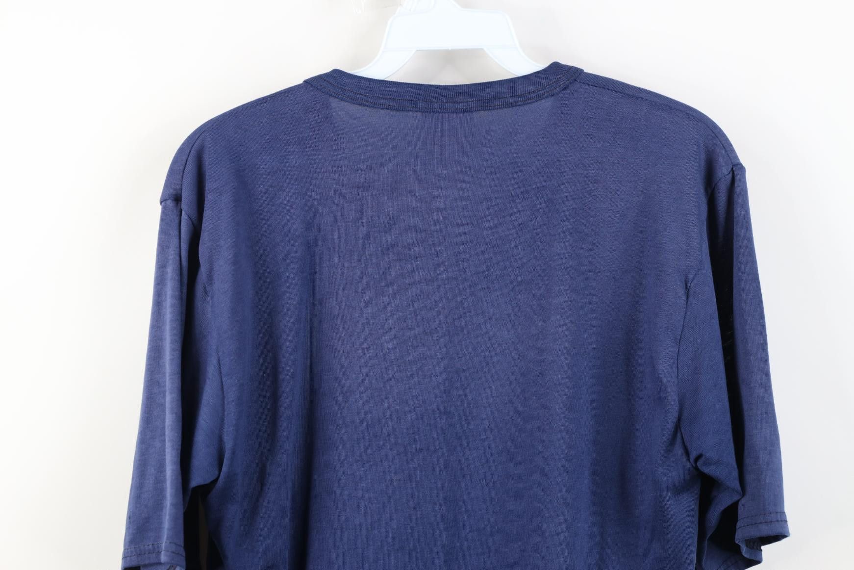 Vintage Vintage 80s 90s Streetwear Knit Henley T-Shirt Blue USA Size US M / EU 48-50 / 2 - 13 Thumbnail