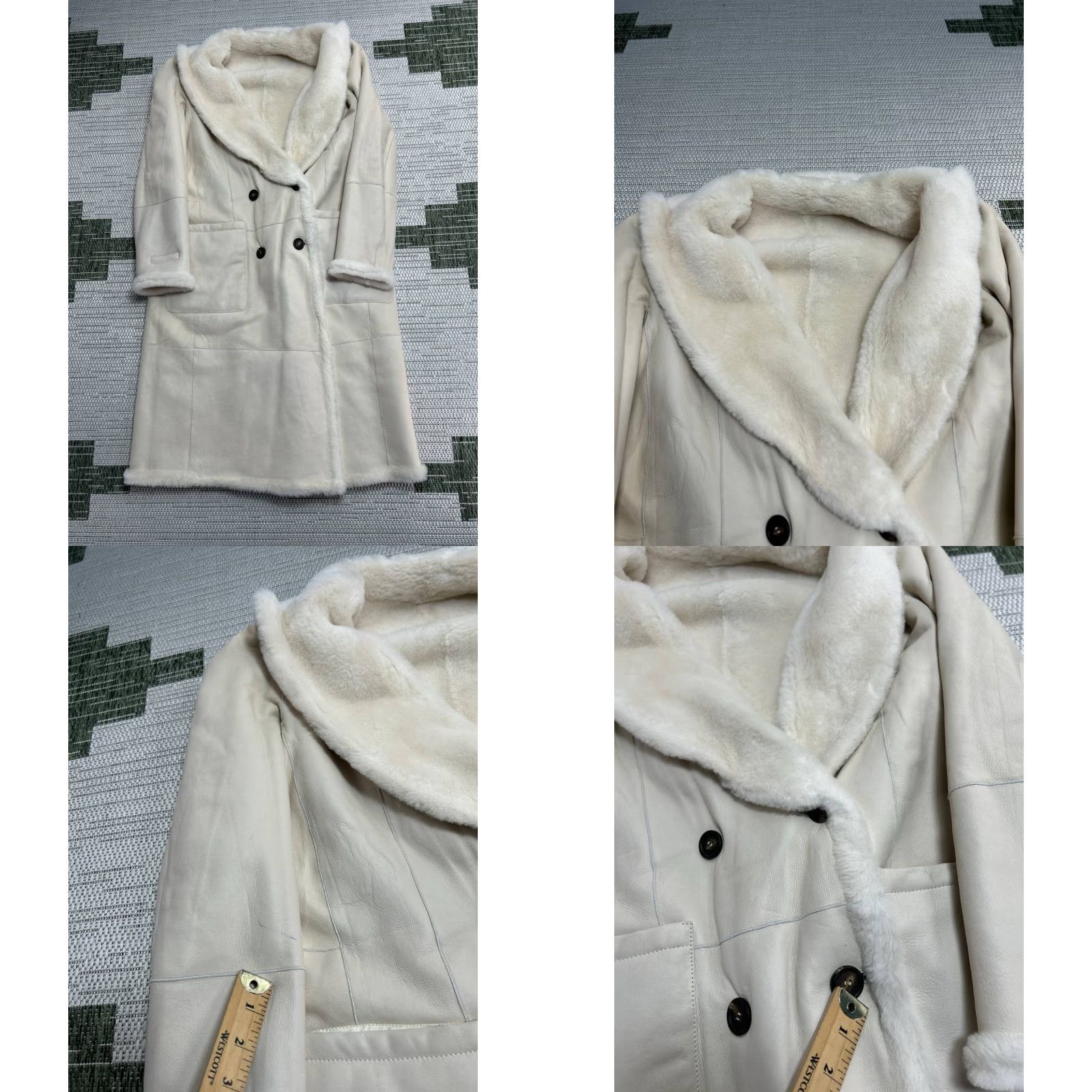 Brunello Cucinelli Brunello Cucinelli Reversible Shearling Coat Womens Beige Long Coat Regular Size One Size Size ONE SIZE - 8 Thumbnail
