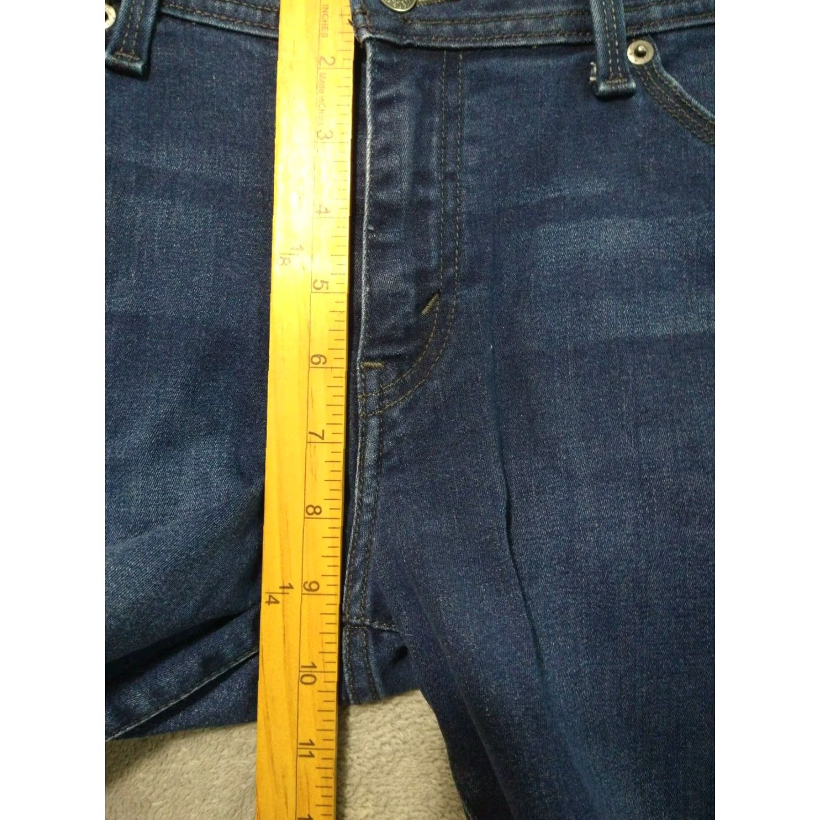 Levi's VINTAGE Levis 529 Jeans Womens 32 Blue Denim Curvy Bootcut Stretch Dark Wash 5-Pocket Design Cowboys Womens Size 32" / US 10 / IT 46 - 4 Thumbnail
