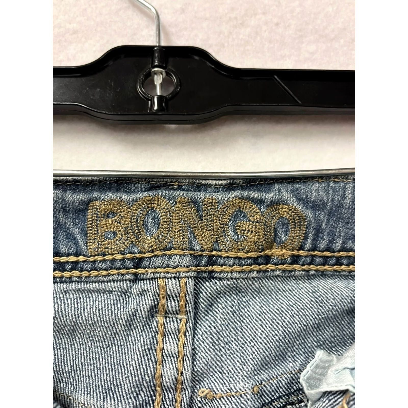 Vintage Bongo Womens Jeans Bootcut Distressed Low Rise Blue 9 Regular Denim Womens Size 30" / US 8 / IT 44 - 4 Thumbnail