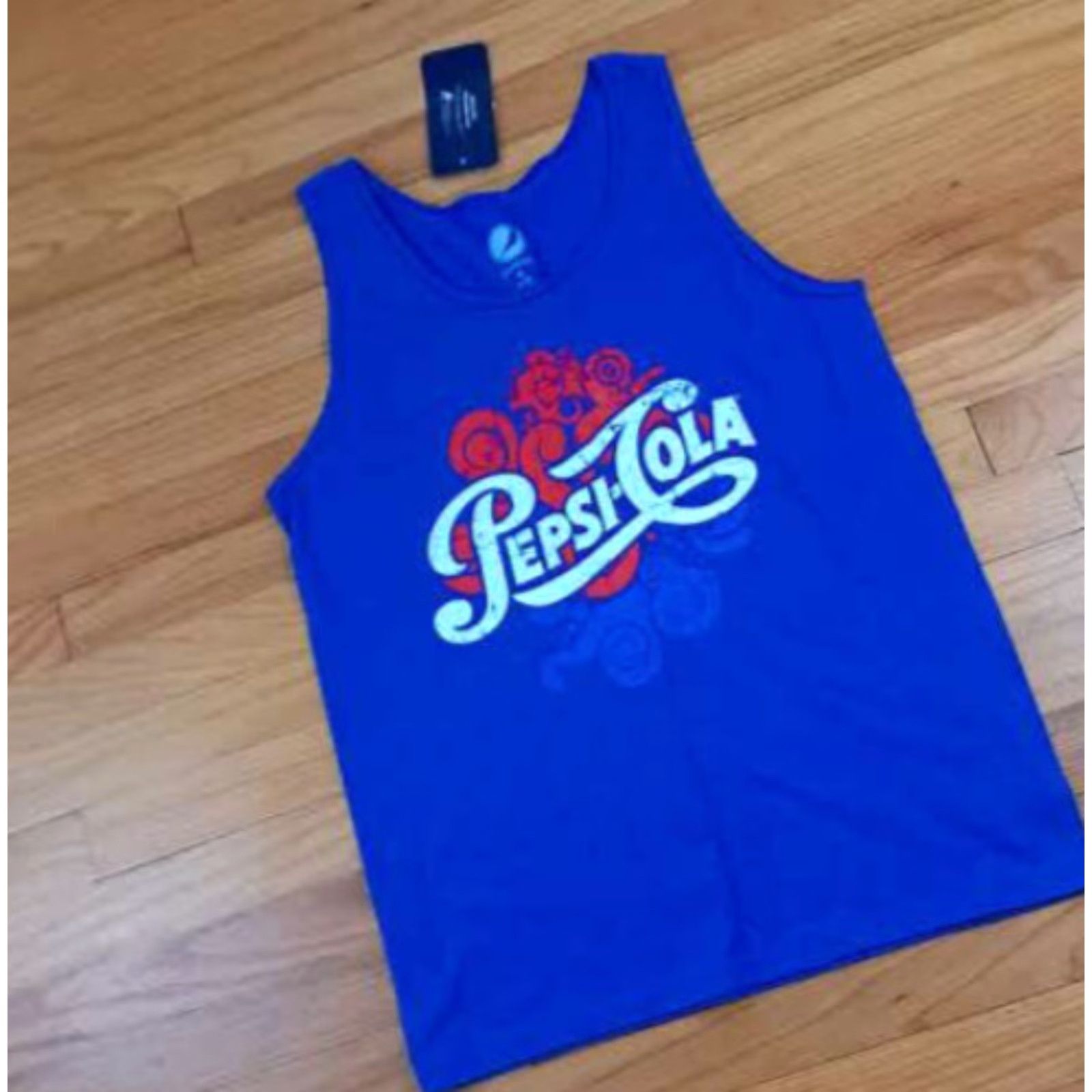 Vintage Pepsi Beach Tank Top Blue NWT Medium Tank Women M Blue Beach Activewear 25in long 20in pit to pit Size M / US 6-8 / IT 42-44 - 2 Thumbnail