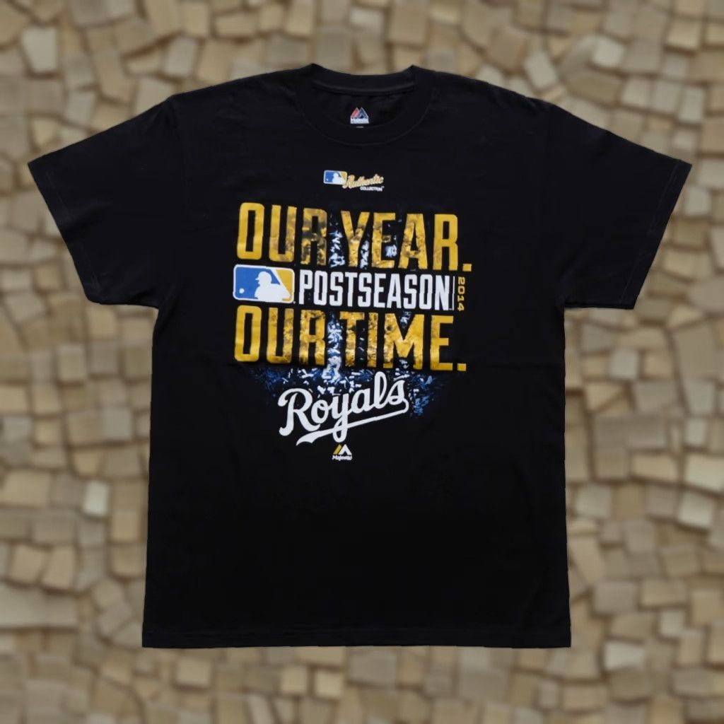 MLB VINTAGE MAJESTIC KANSAS CITY ROYALS CHAMPIONSHIP T SHIRT SZ L Size US L / EU 52-54 / 3 - 1 Thumbnail