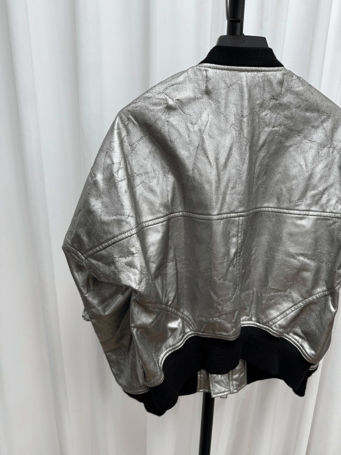 Junya Watanabe Junya Watanabe Silver Vegan Leather Bomber-2507 Size US M / EU 48-50 / 2 - 5 Thumbnail
