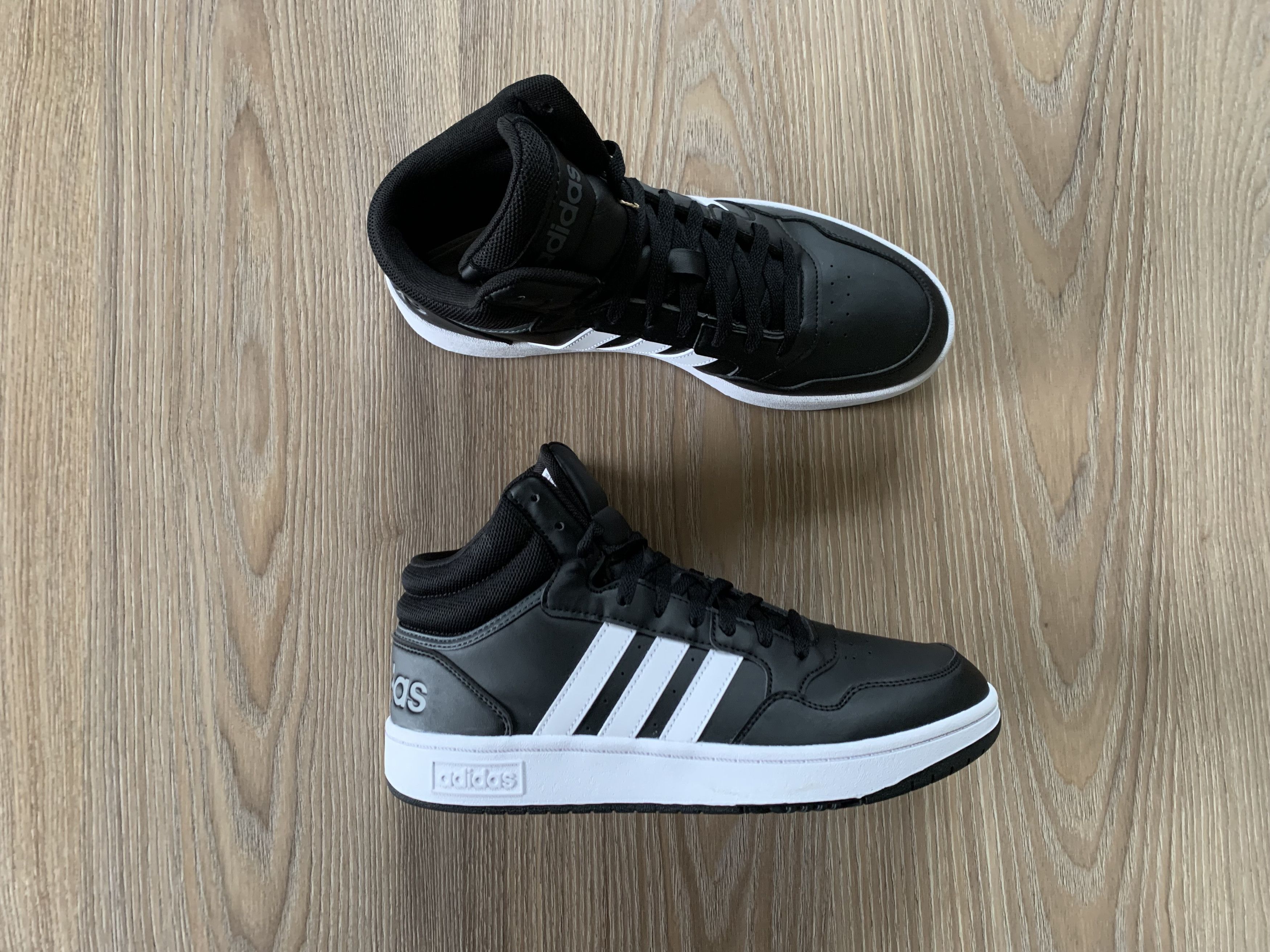 Adidas Adidas Hoops 3.0 Mid Black Sneakers Size US 10.5 / EU 43-44 - 3 Thumbnail