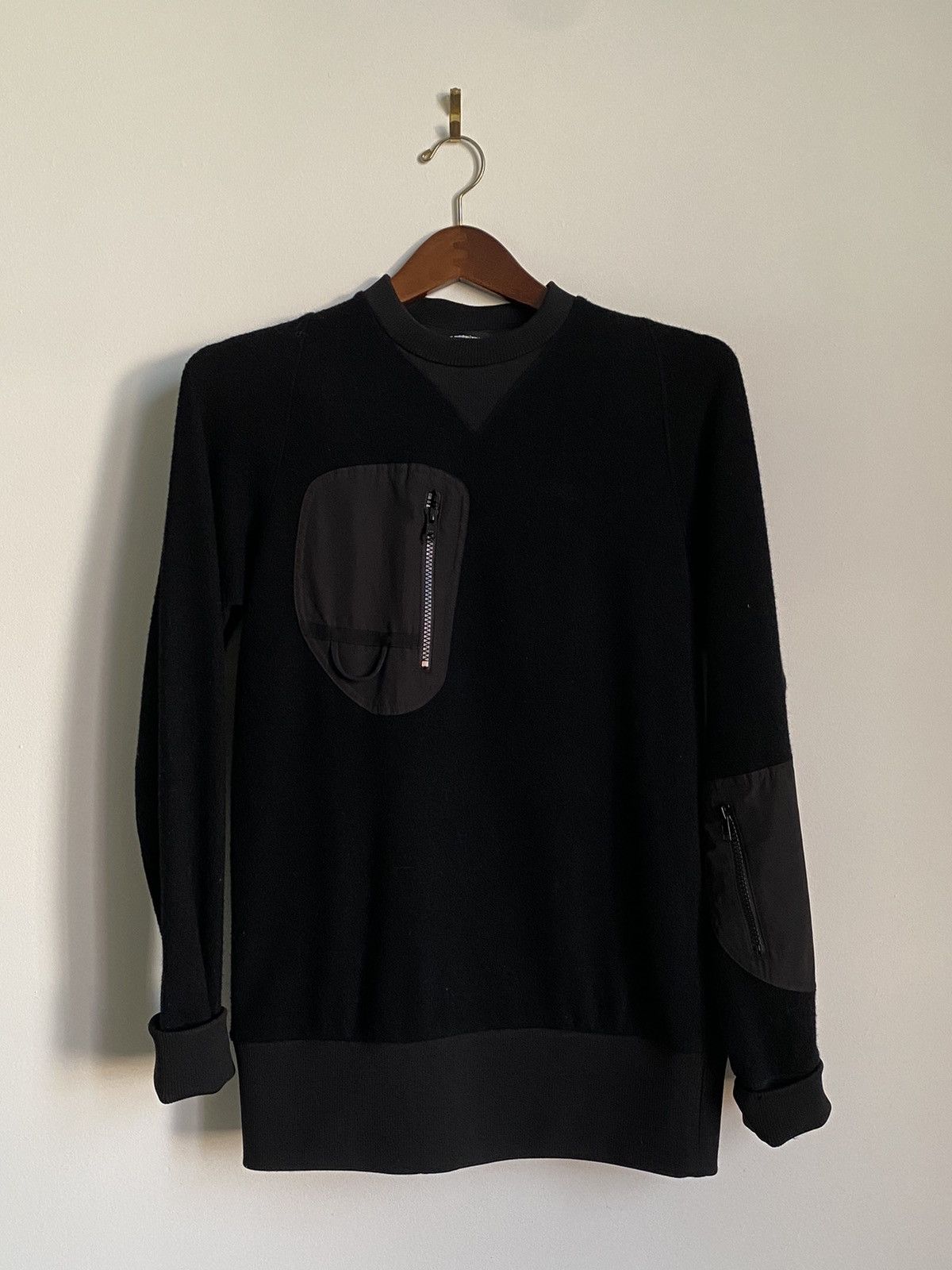 Image of Y 3 Y-3 Wool Tech, Sweatshirt in Black, Men's (Size XS)