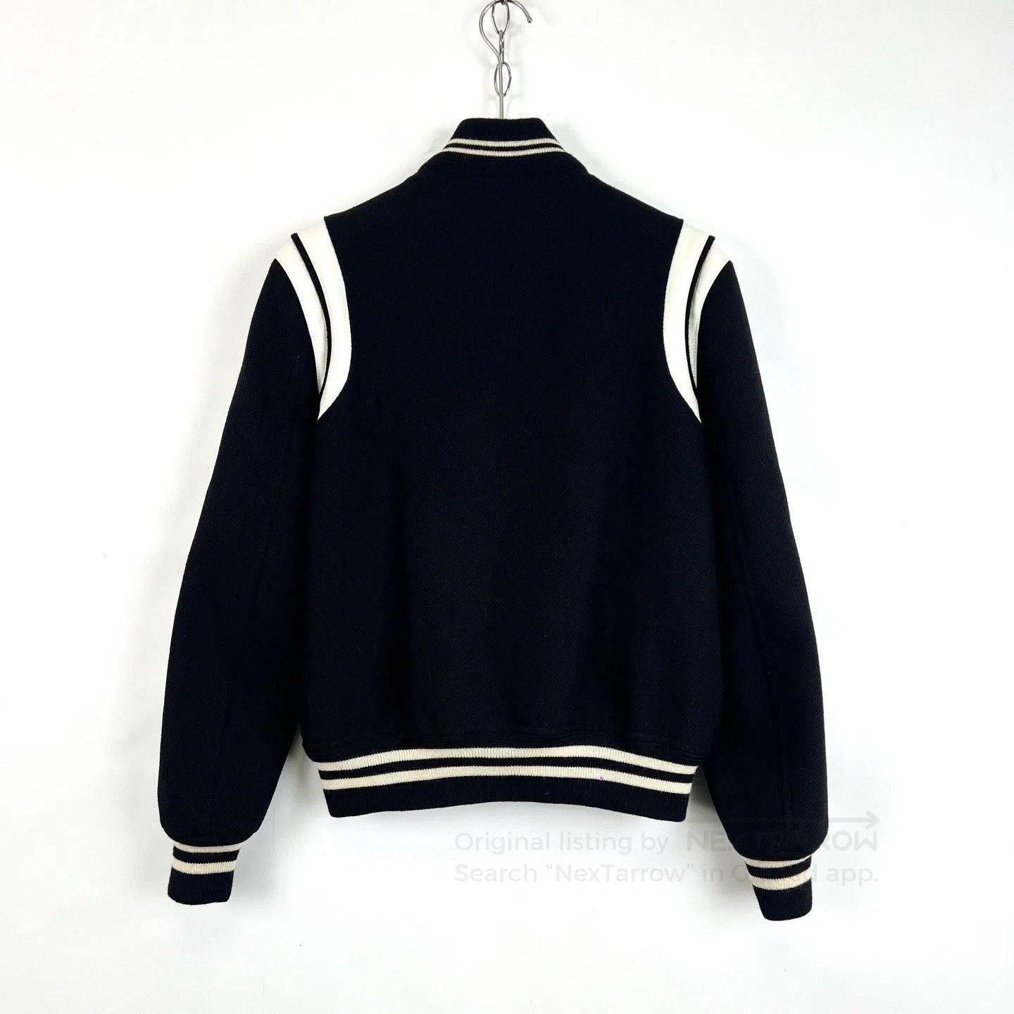 Saint Laurent Paris Saint Laurent Black Leather Patchwork Baseball Jacket. Size US S / EU 44-46 / 1 - 2 Thumbnail