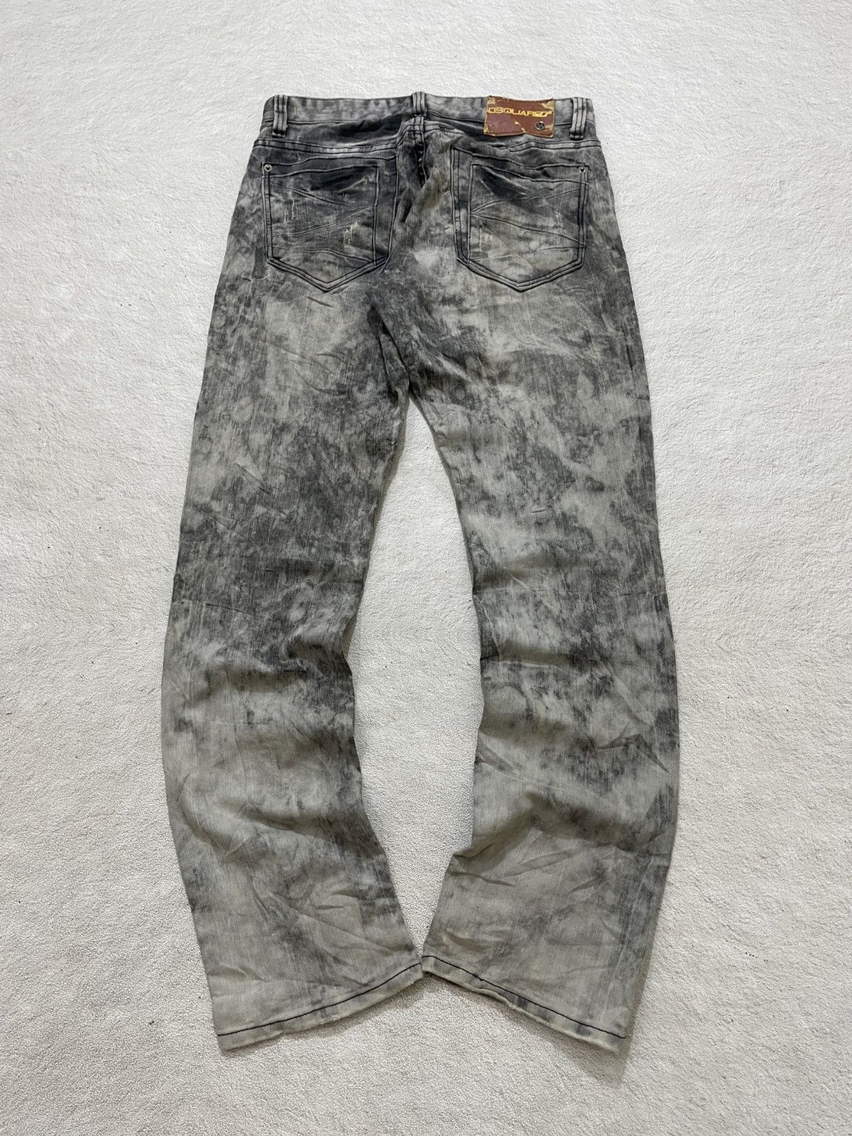 Japanese Brand 2000s Dsquared Acid Wash Grey Tornado Ifsix LGB Maison Japan Size US 31 - 9 Thumbnail