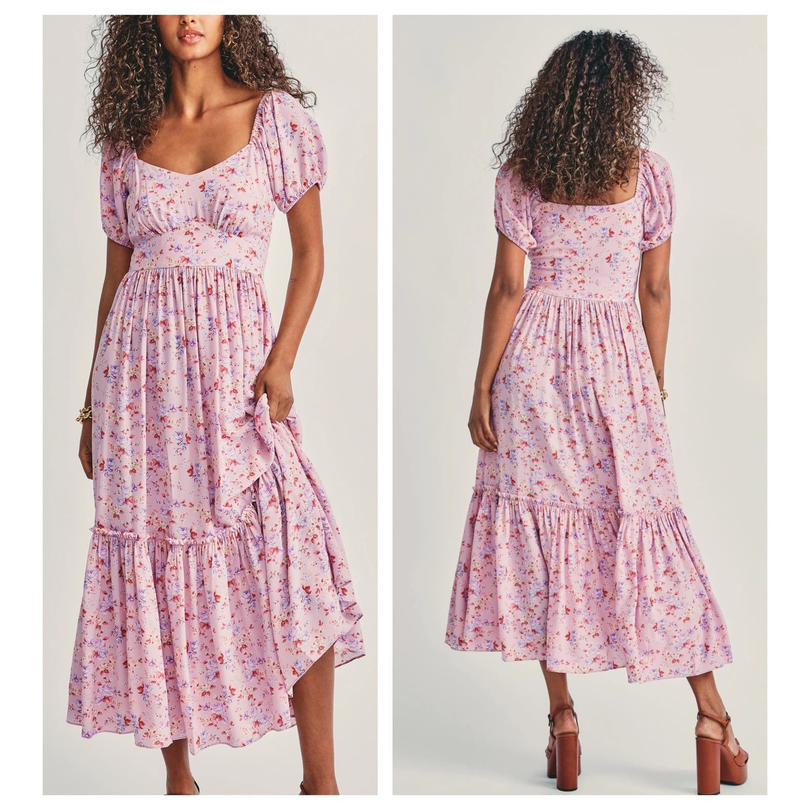 image of NWT Loveshackfancy Angie Maxi Dress Size 8 in Pink, Women's