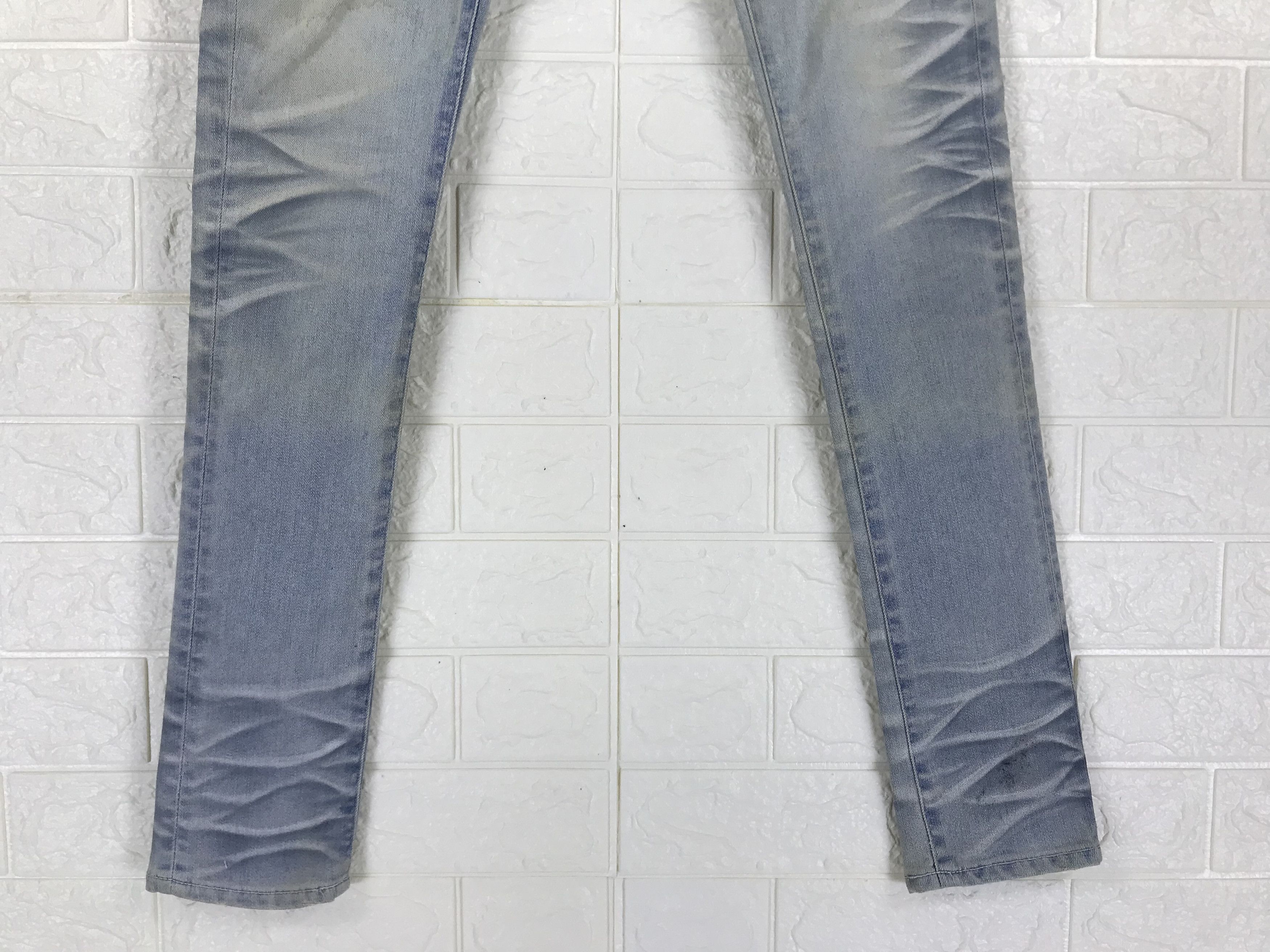 Vanquish Vintage Vanquish Faded Waxed Blue Skinny Jeans Size 28" / US 6 / IT 42 - 4 Thumbnail