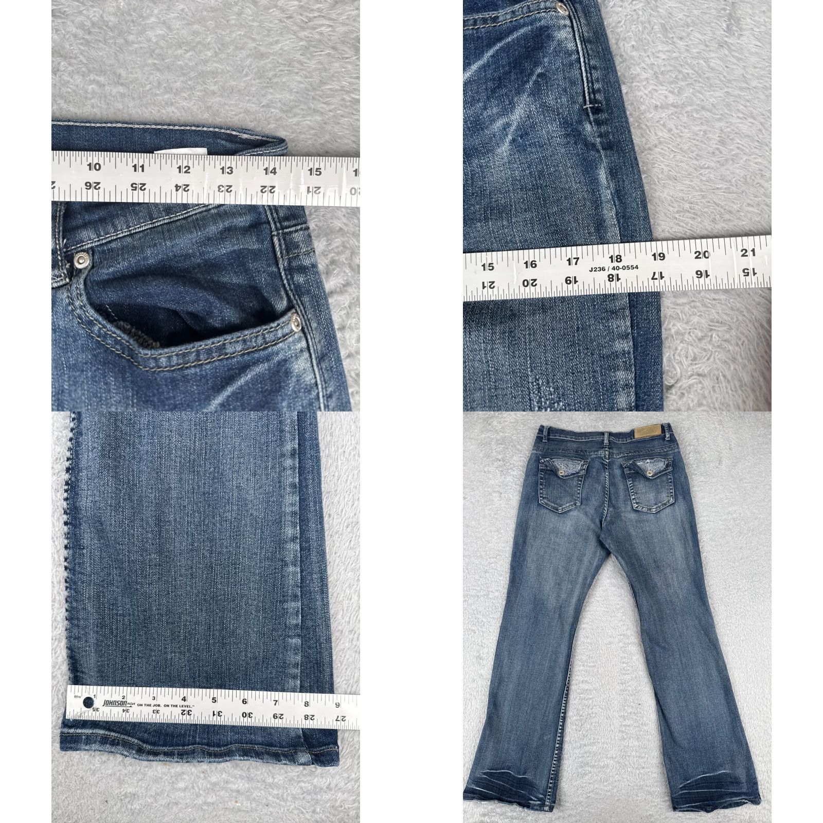 7 For All Mankind 7 For All Mankind Jeans Women Bootcut Denim Blue 29x29 Regular Stretch Distressed Mid Rise 29 Inseam 10 Size 32" / US 10 / IT 46 - 9 Thumbnail