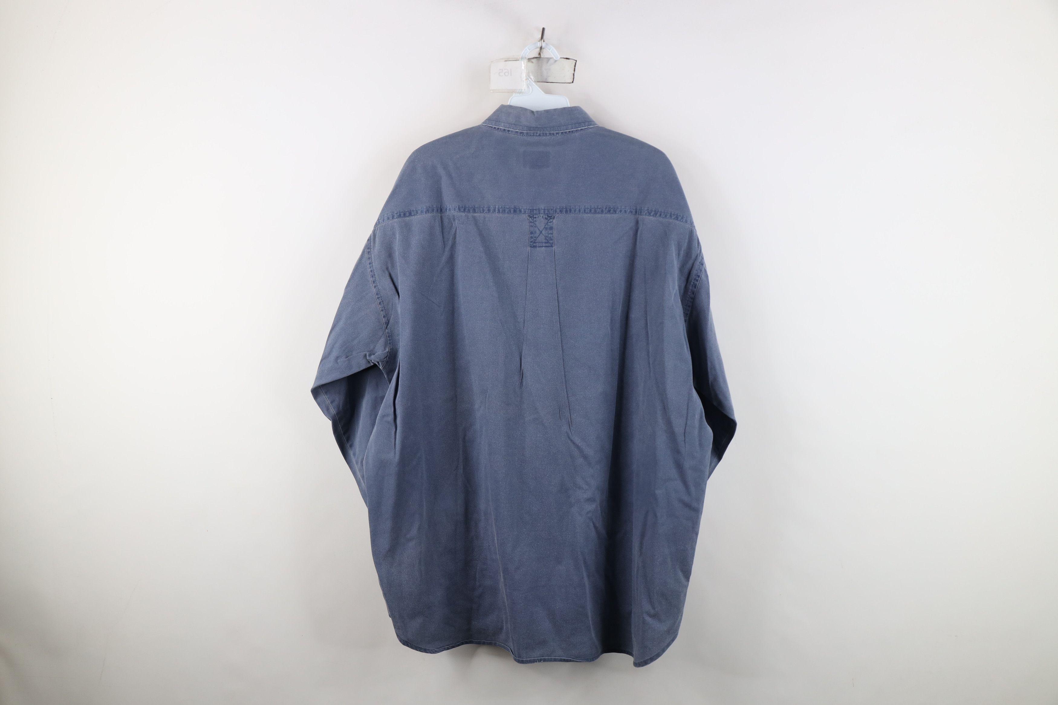 Vintage Vintage 90s Streetwear Stonewash Collared Button Down Shirt Size US L / EU 52-54 / 3 - 13 Thumbnail