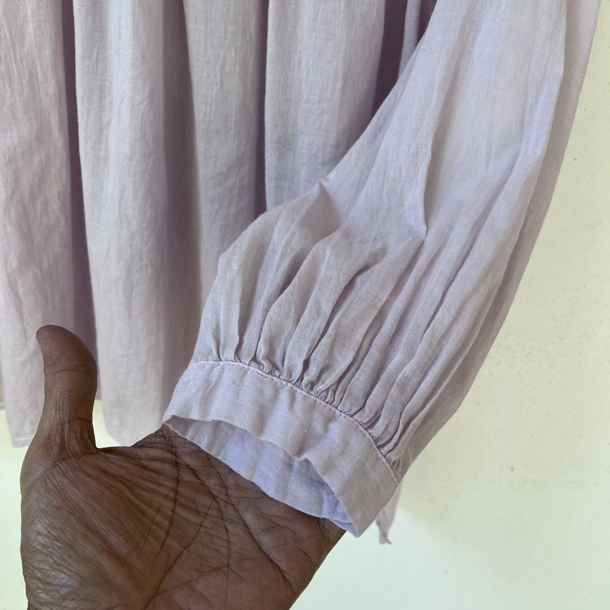 Issey Miyake PLANTATION By Issey Miyaki Sheer Cotton Smock blouse Size M / US 6-8 / IT 42-44 - 8 Thumbnail