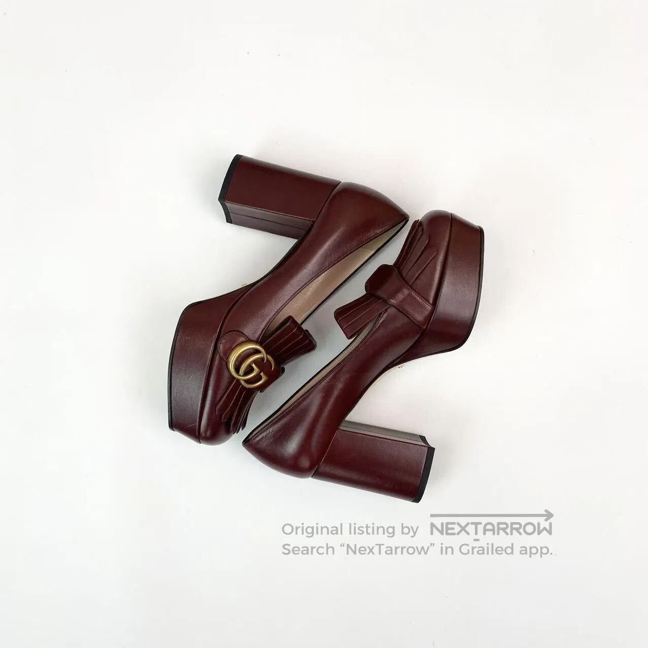 Gucci Guicci Double G suede block heels| Size US 6.5 / IT 36.5 - 4 Thumbnail