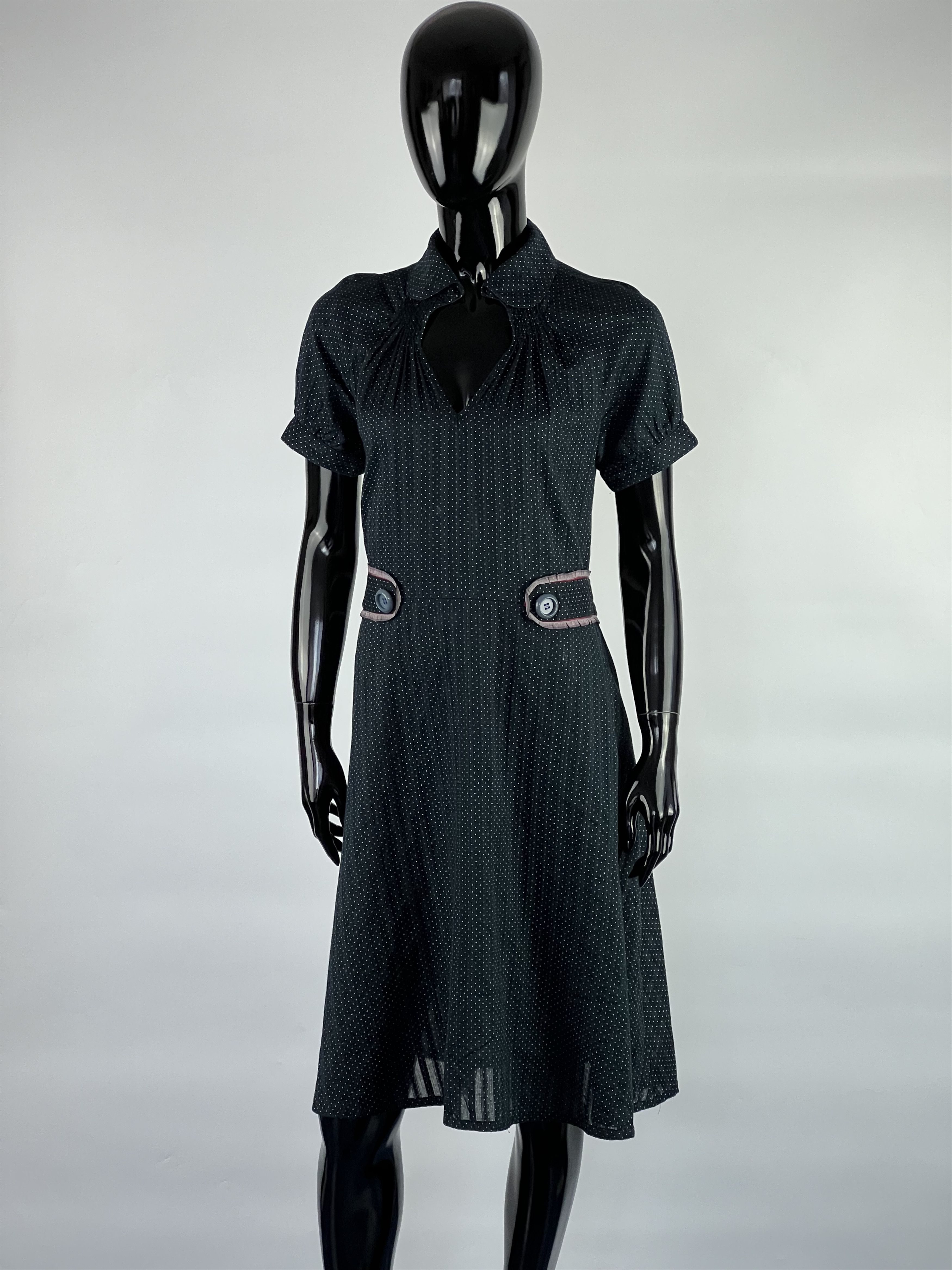Baum und Pferdgarten Baum Und Pferdgarten Black Polka Dot Sheer Belt Dress 36 Size S / US 4 / IT 40 - 1 Thumbnail