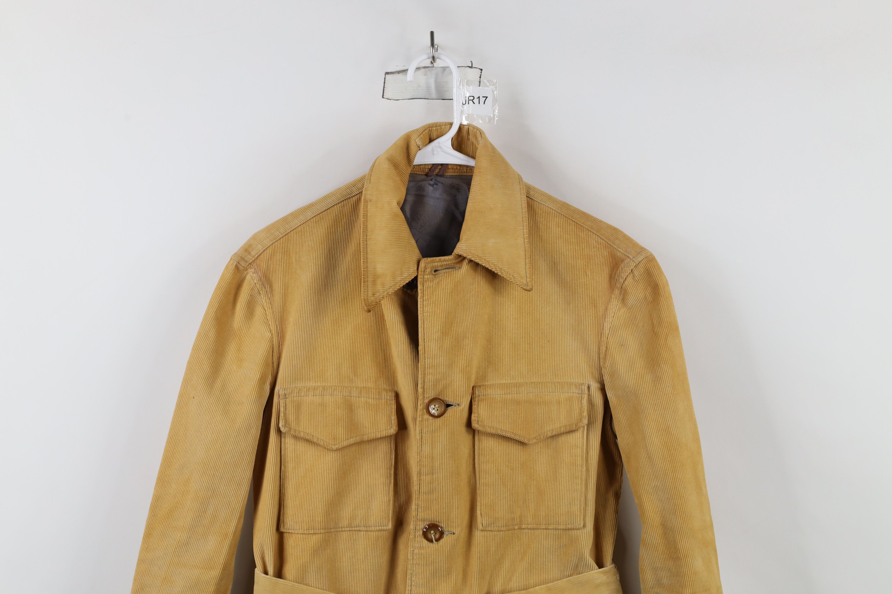 Vintage Vintage 70s Streetwear Belted Corduroy Trench Coat Jacket Size US S / EU 44-46 / 1 - 2 Thumbnail