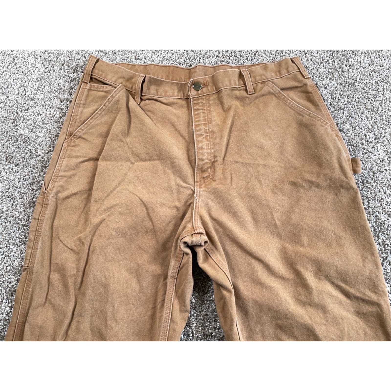 Carhartt VINTAGE Carhartt Pants Carpenter Canvas Men's 38 x 30 Brown USA Made Size US 38 / EU 54 - 4 Thumbnail
