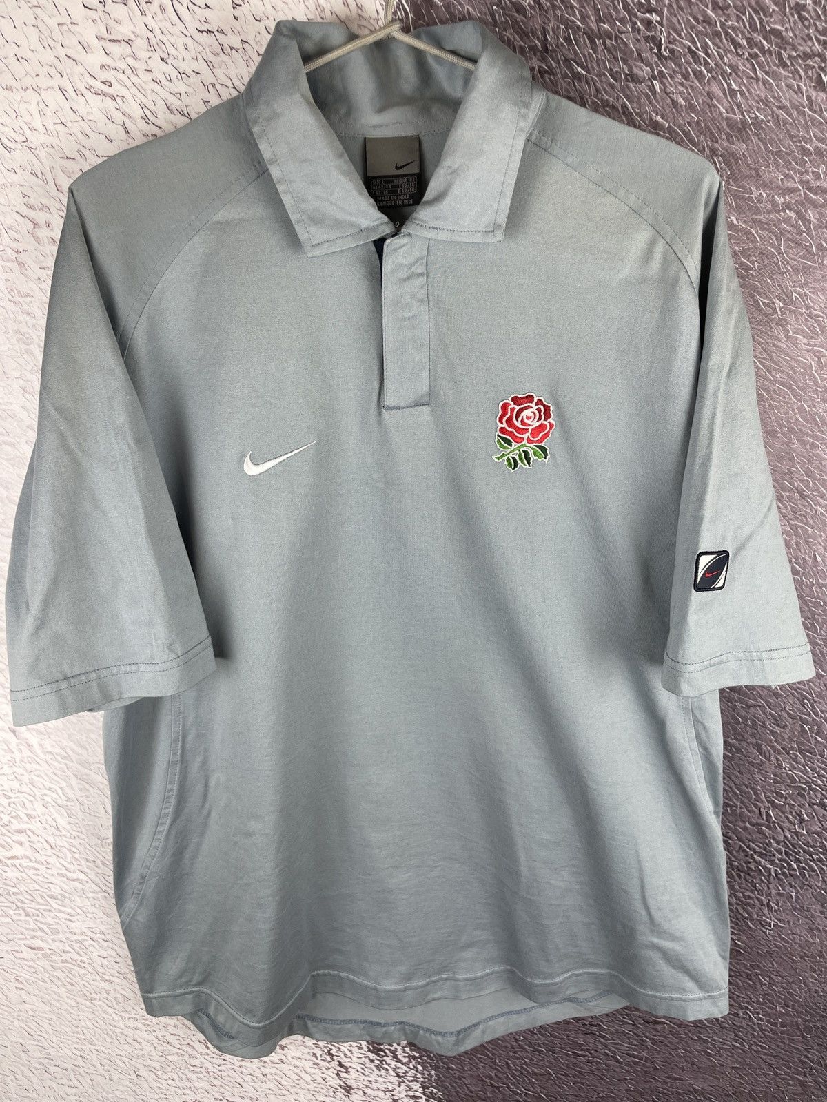 Nike Nike vintage y2k double logo swoosh rugby polo tee shirt Size US L / EU 52-54 / 3 - 8 Thumbnail