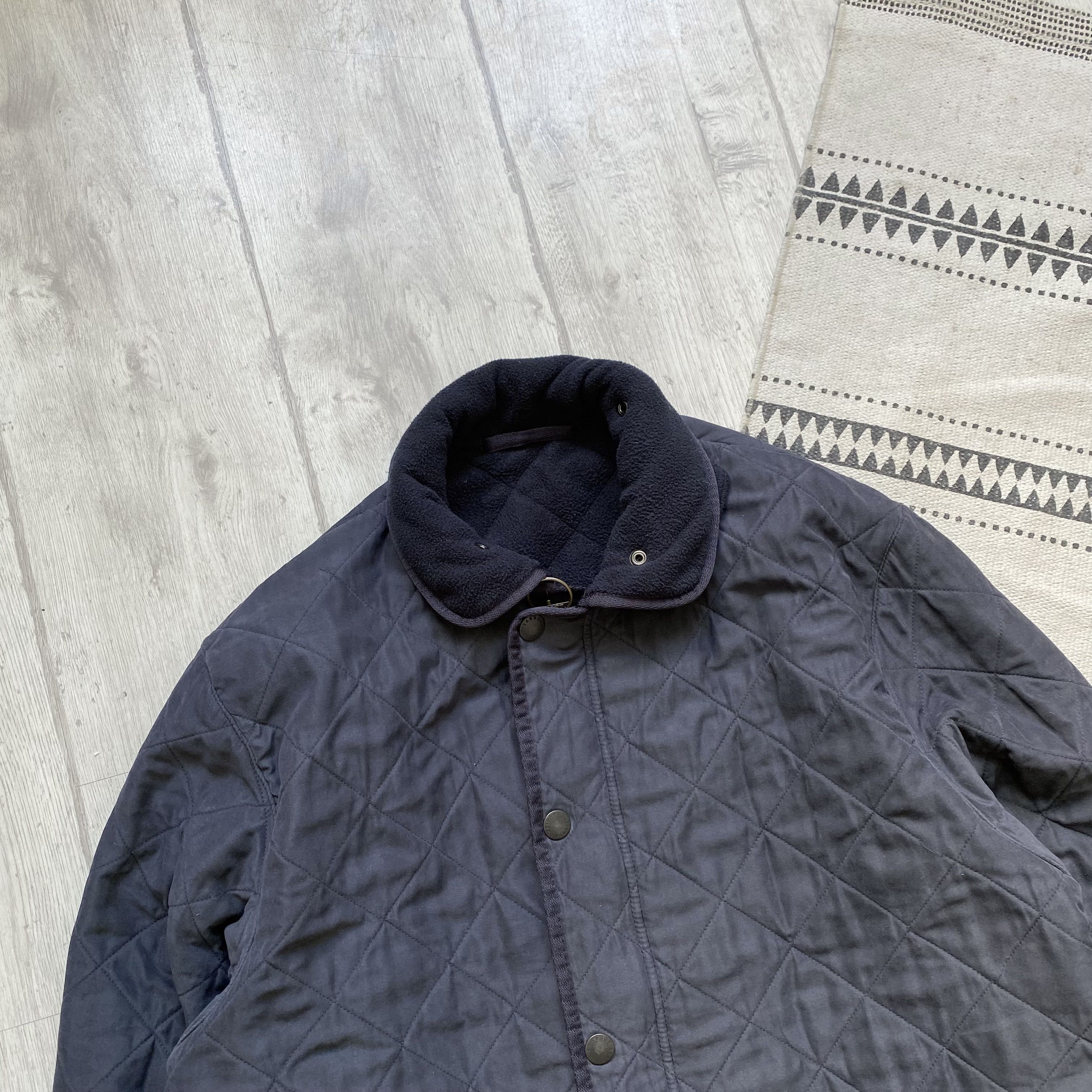 Barbour Vintage Barbour Quilted jacket Fleece lining Y2K Dark Navy Size US L / EU 52-54 / 3 - 2 Thumbnail