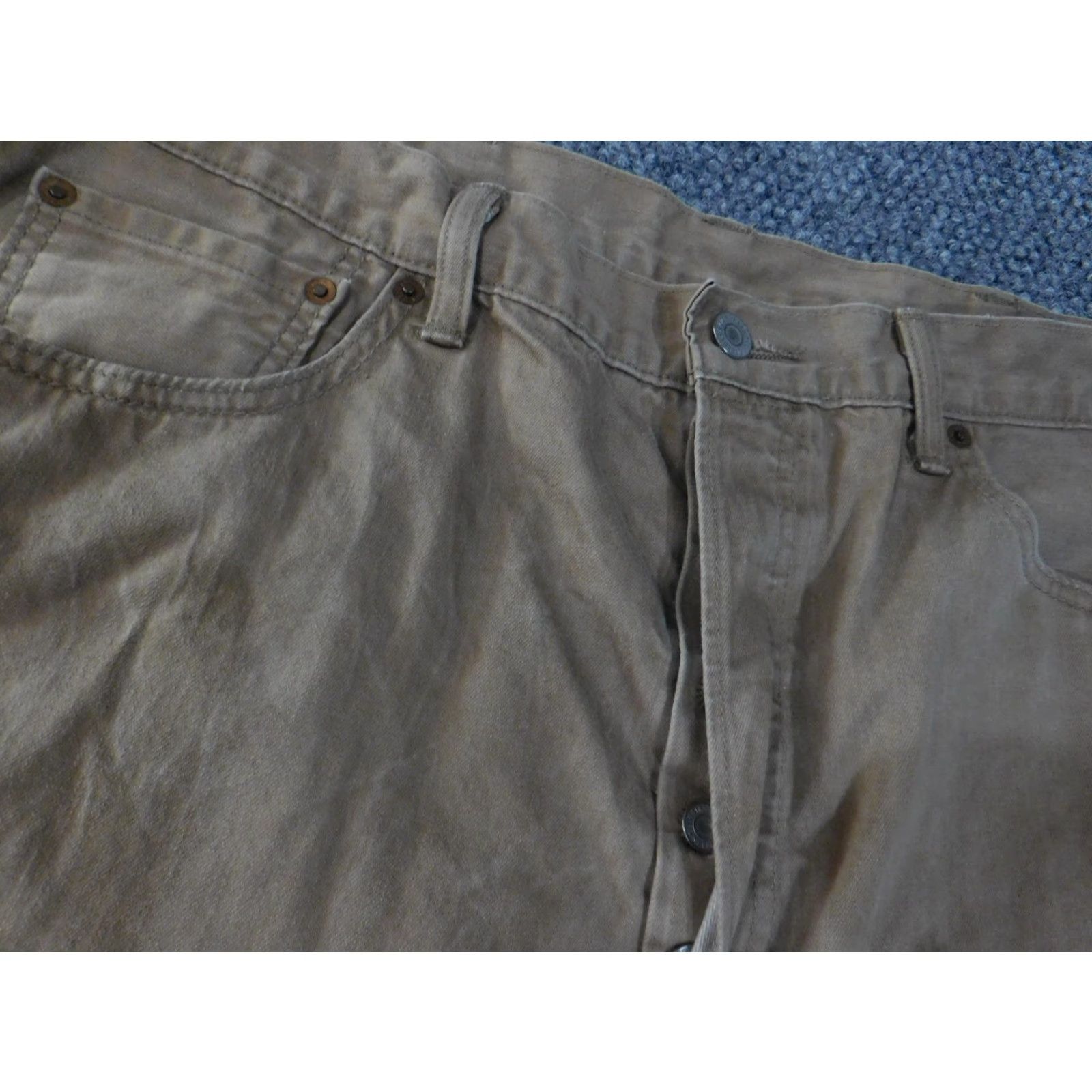 Levi's VINTAGE Levis 501 Jeans Mens 38x30 Brown Straight Leg Button Fly 100% Cotton Pants Size US 38 / EU 54 - 3 Thumbnail