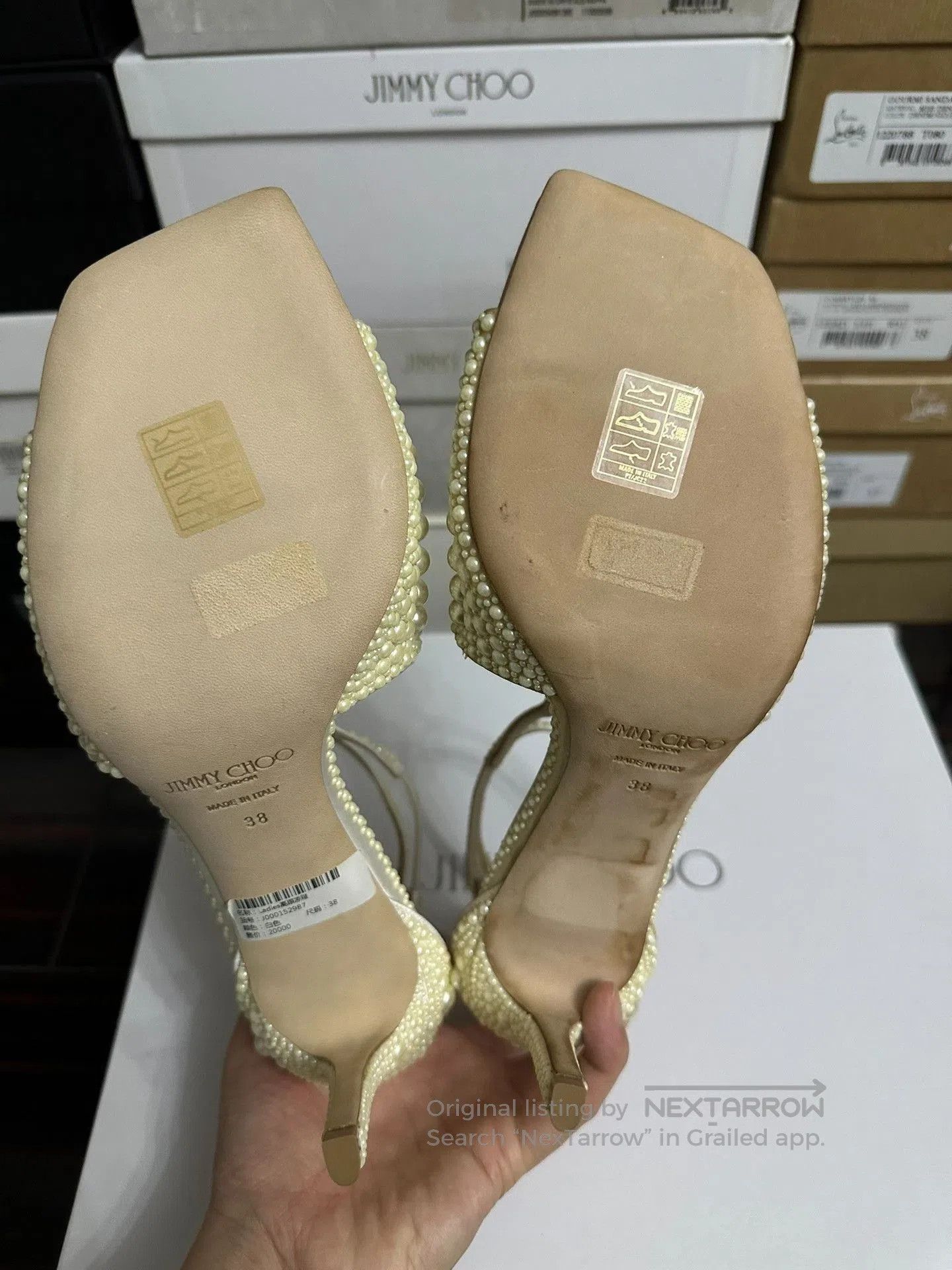 Jimmy Choo Jimmy Choo Pearl High Heels. Size US 7 / IT 37 - 8 Thumbnail