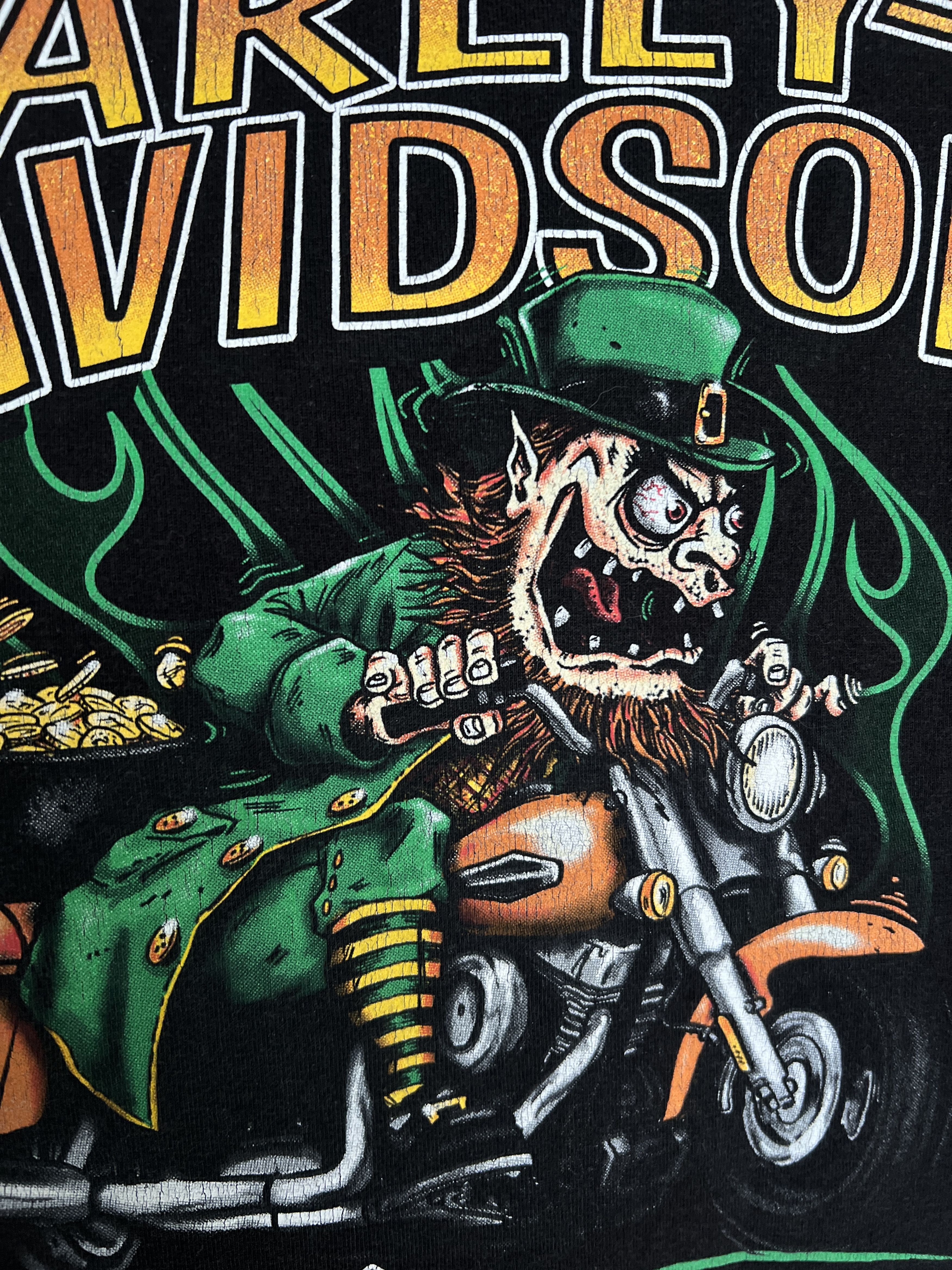 Harley Davidson Rare Harley Davidson Lucky Ride St. Patrick Barcelona tshirt Size US M / EU 48-50 / 2 - 7 Thumbnail